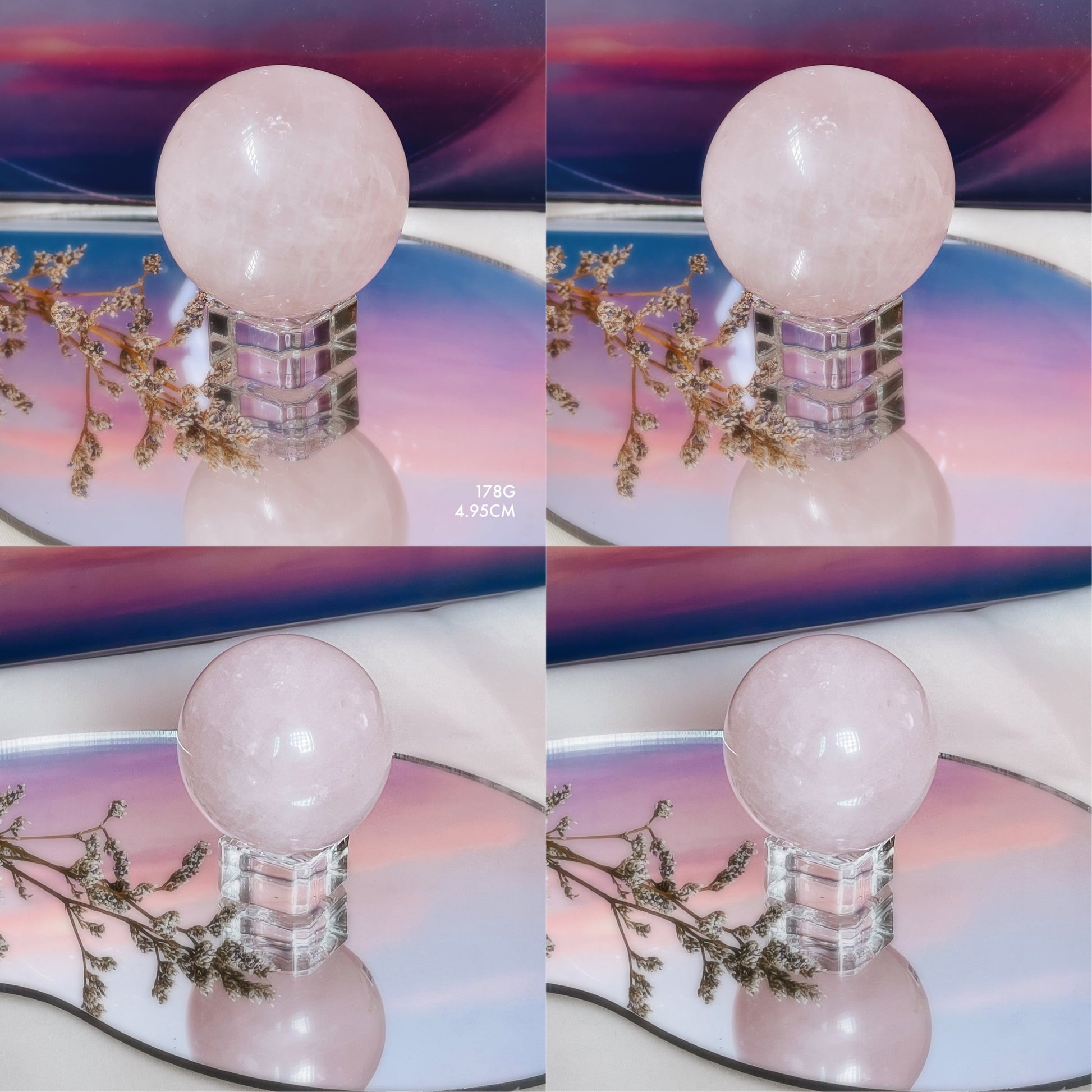 Madagascan Star Rose Quartz Spheres