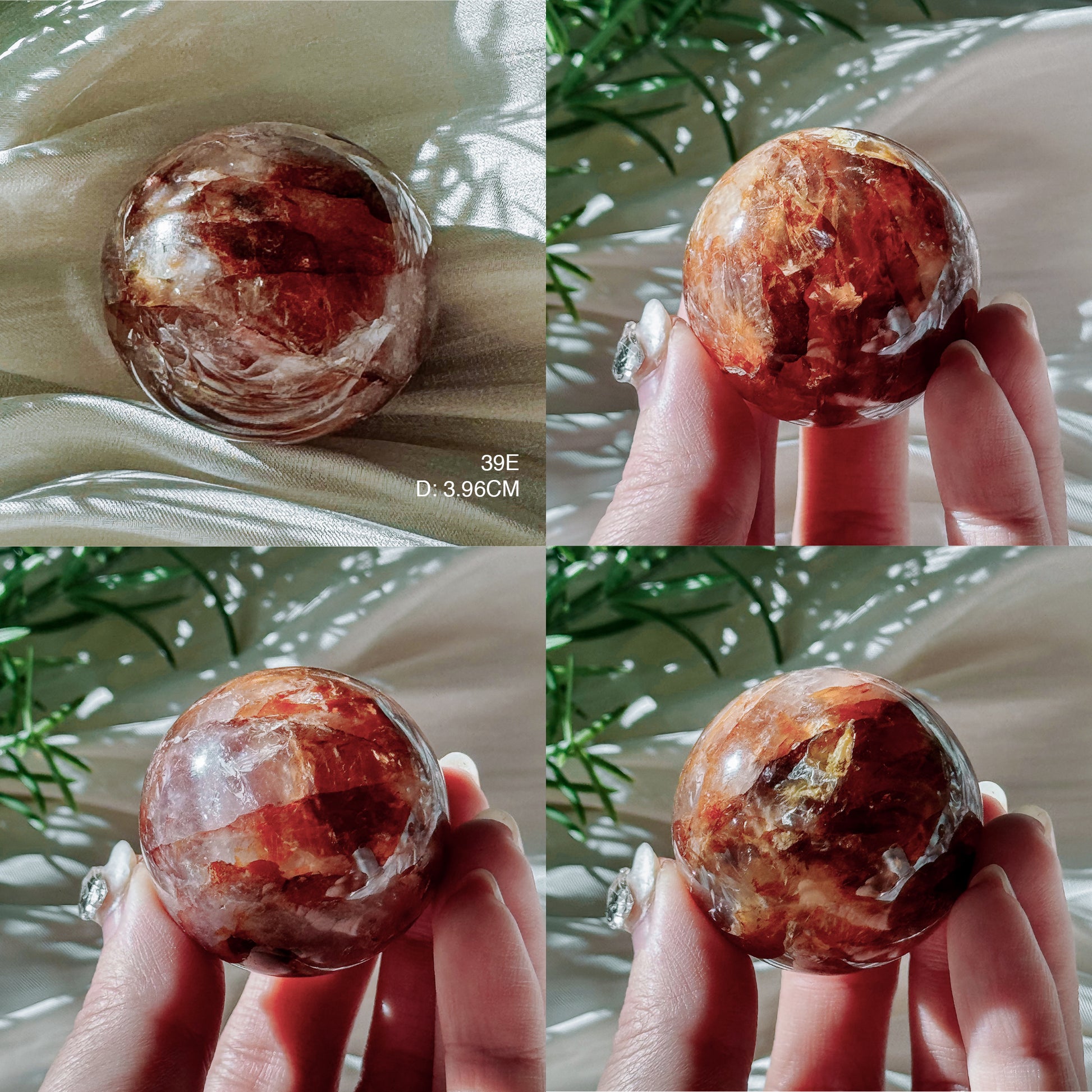 Red and Yellow Hematoid Spheres from Brazil - Golden Healer mixed Fire Quartz