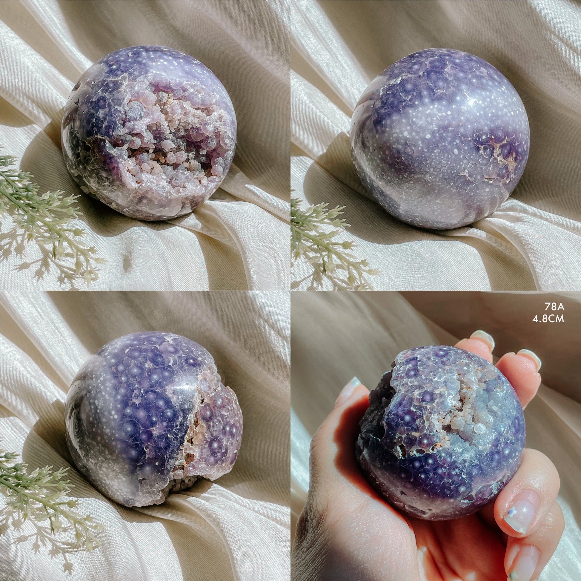 Grape Agate Boytroidal Sphere