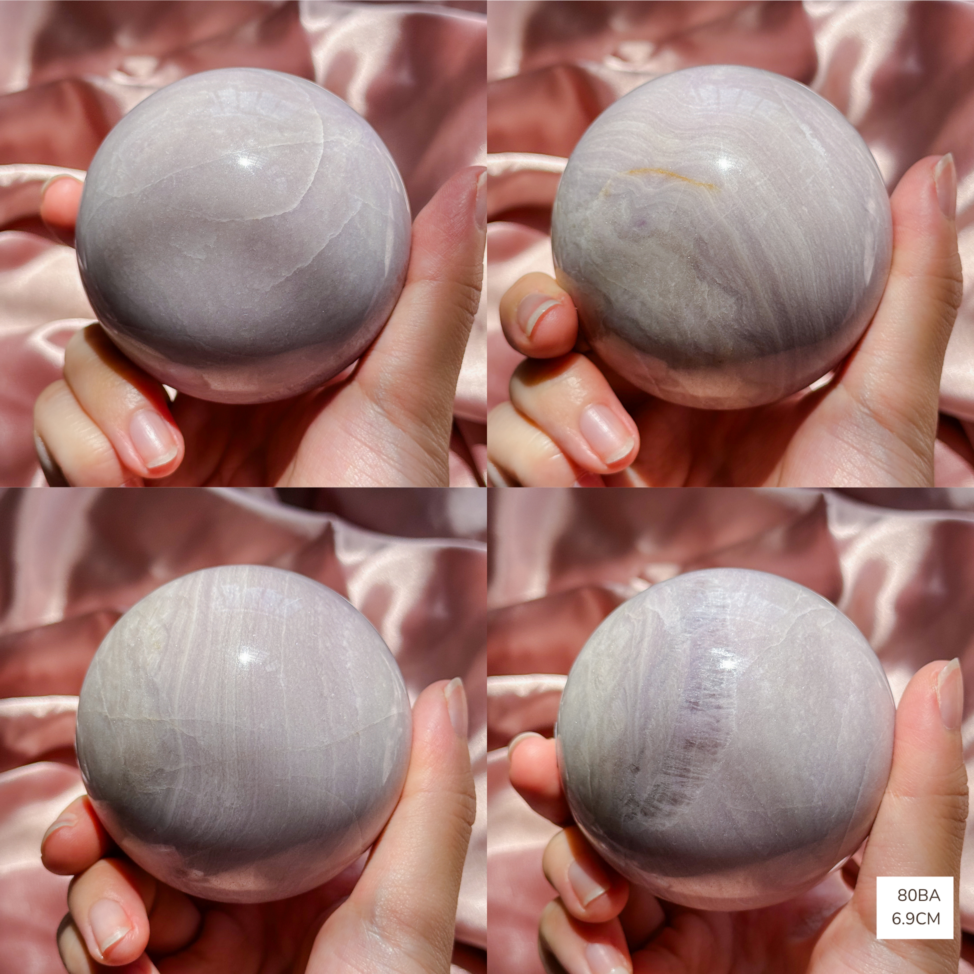 Lavender Silky Fluorite sphere