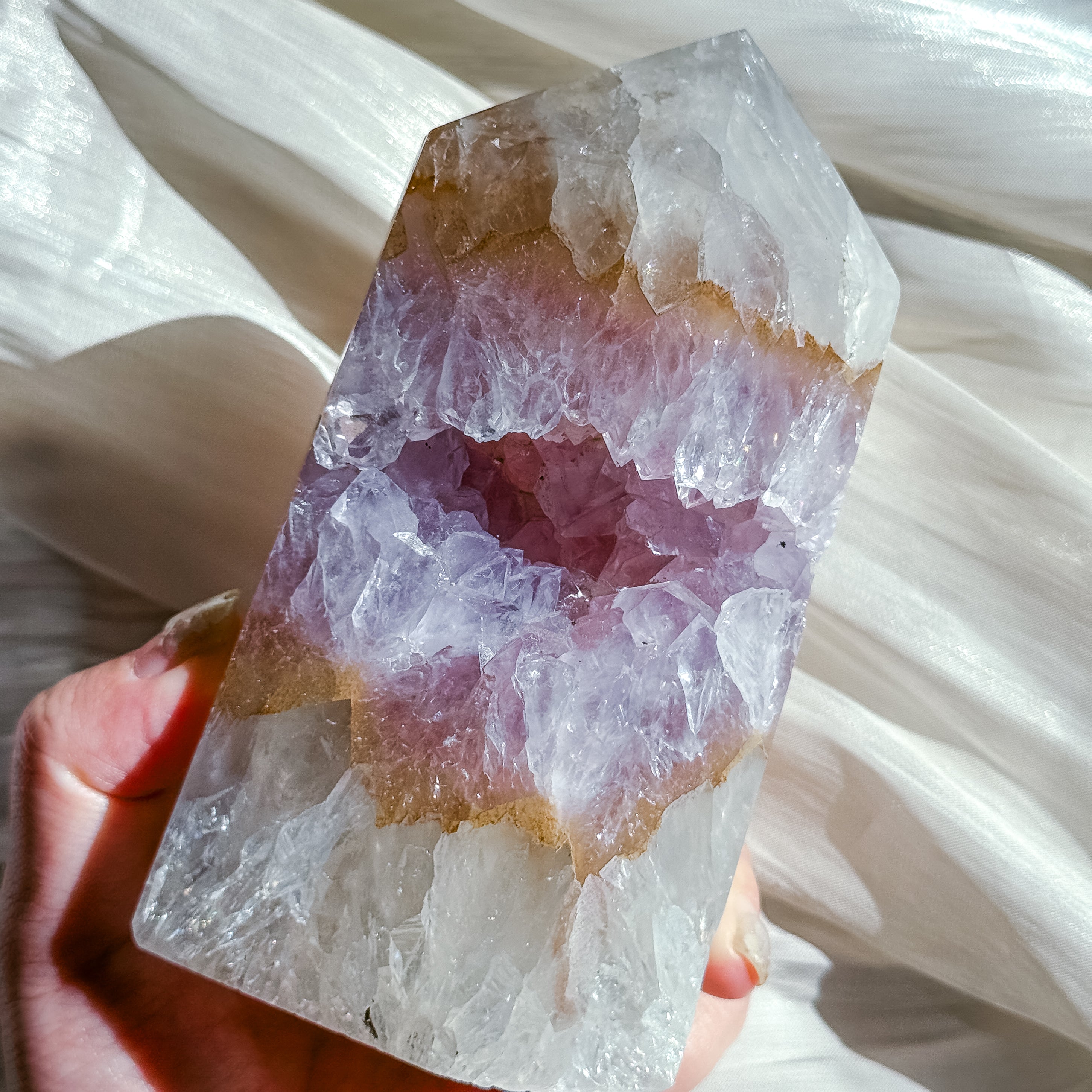 Lavender Druzy Agate Quartz tower