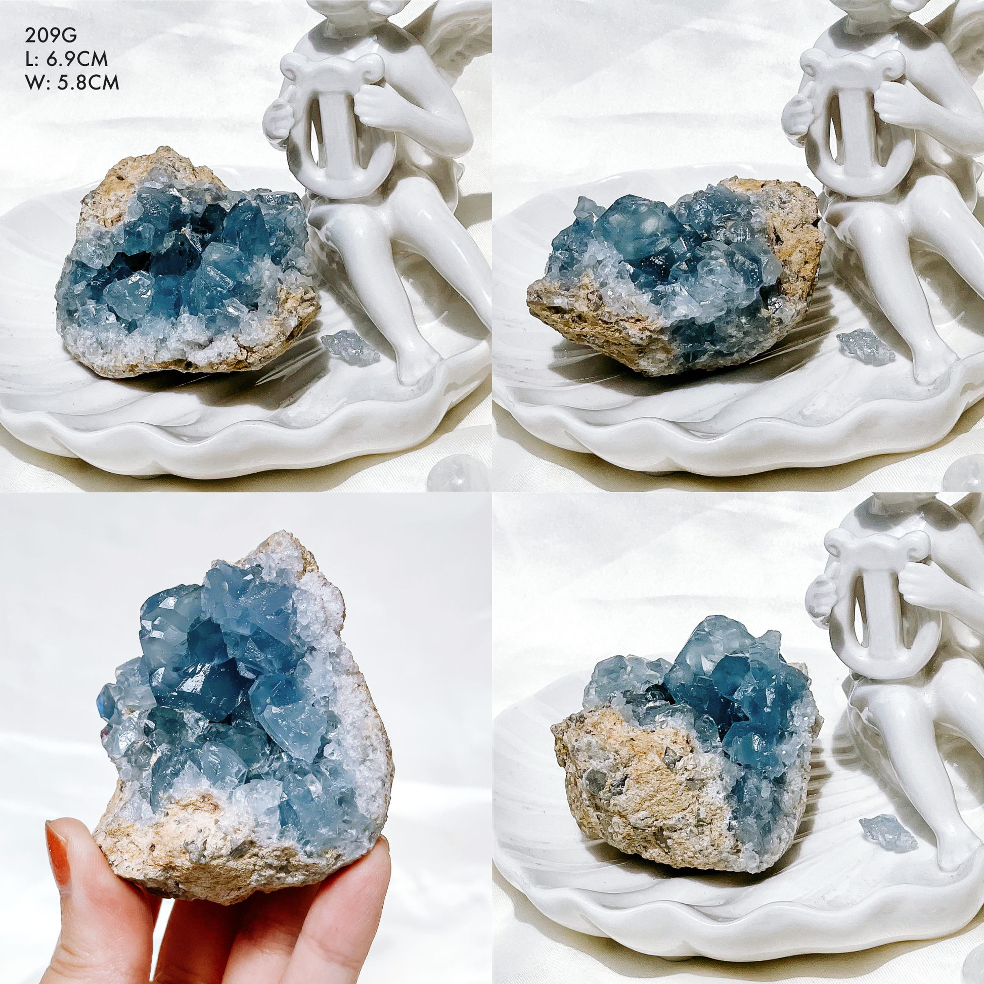 Celestite Clusters from Madagascar