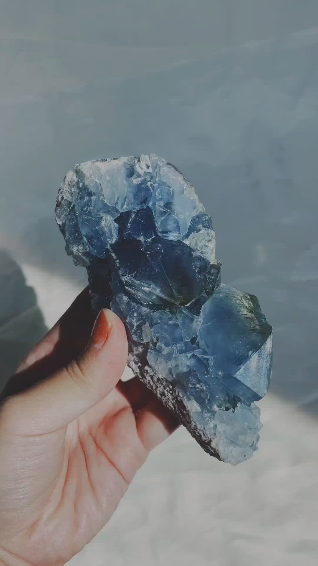 Celestite Clusters from Madagascar