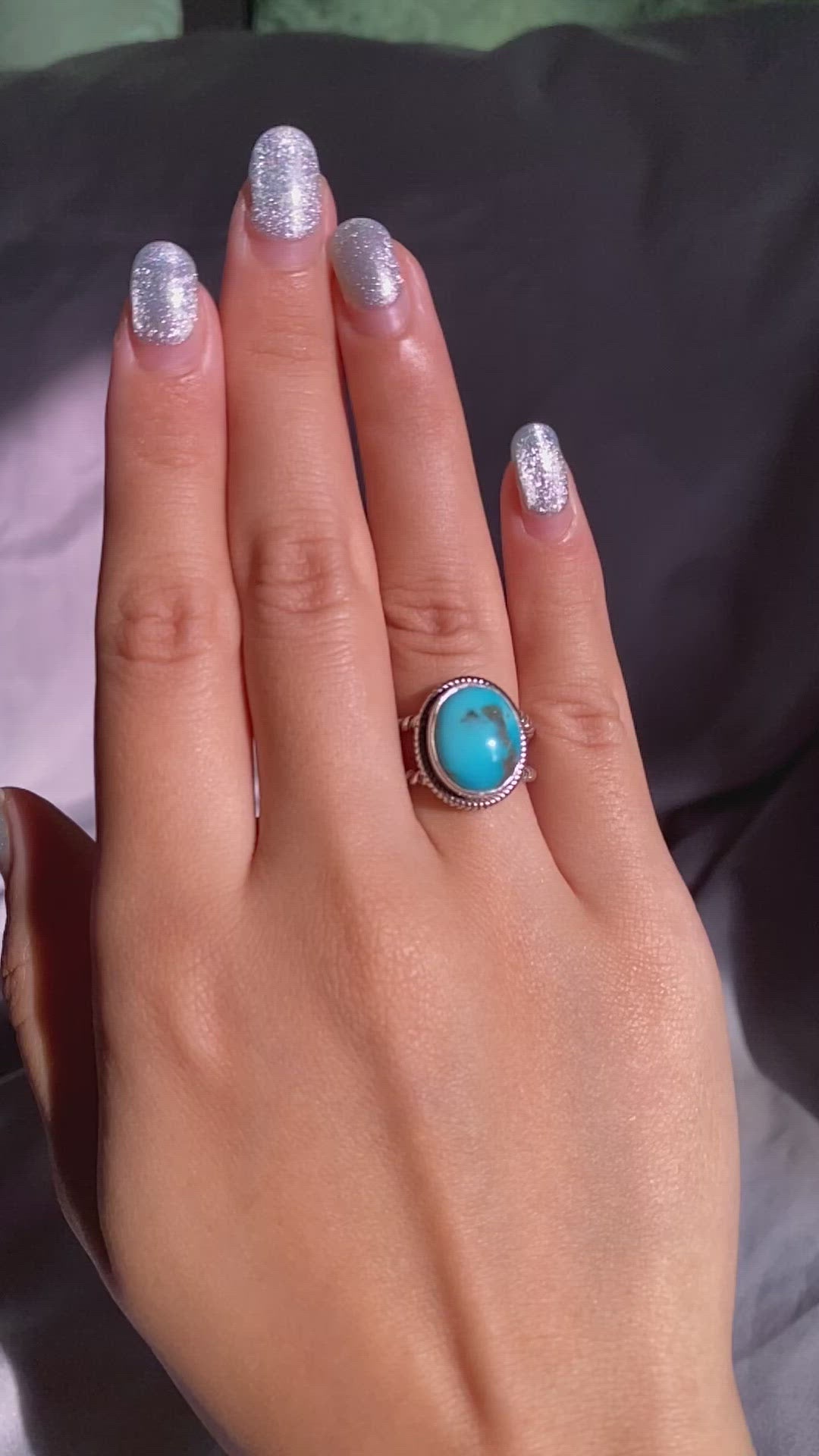 Arizona Turquoise Rope Double Band Ring