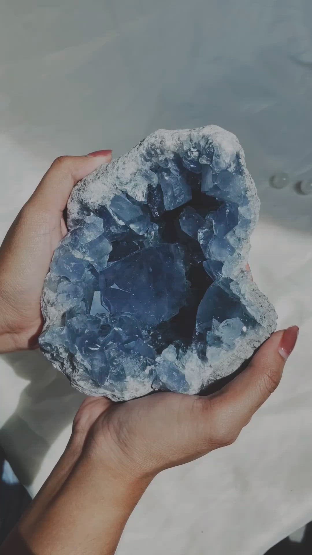 Celestite Clusters from Madagascar