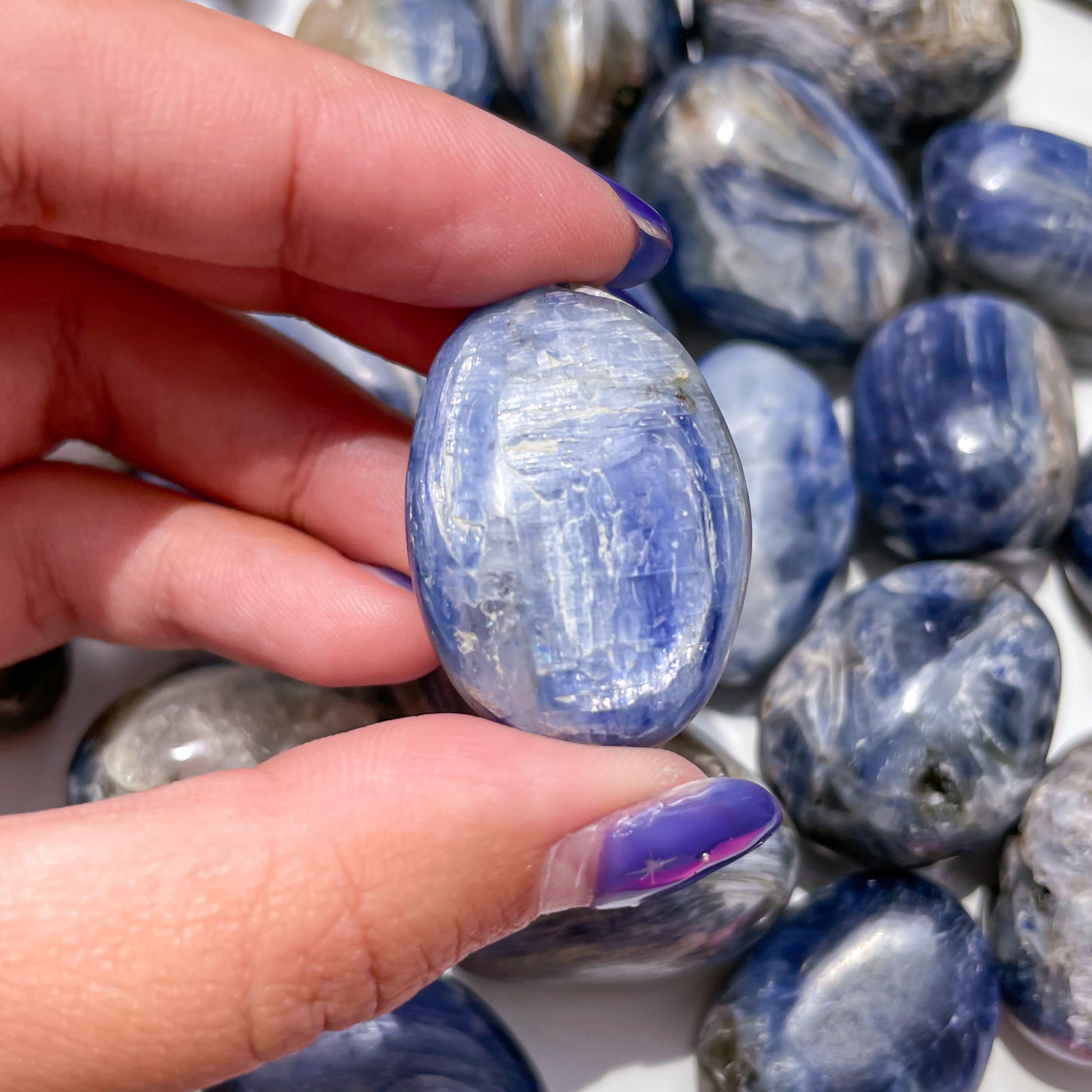Flashy Kyanite Tumbles