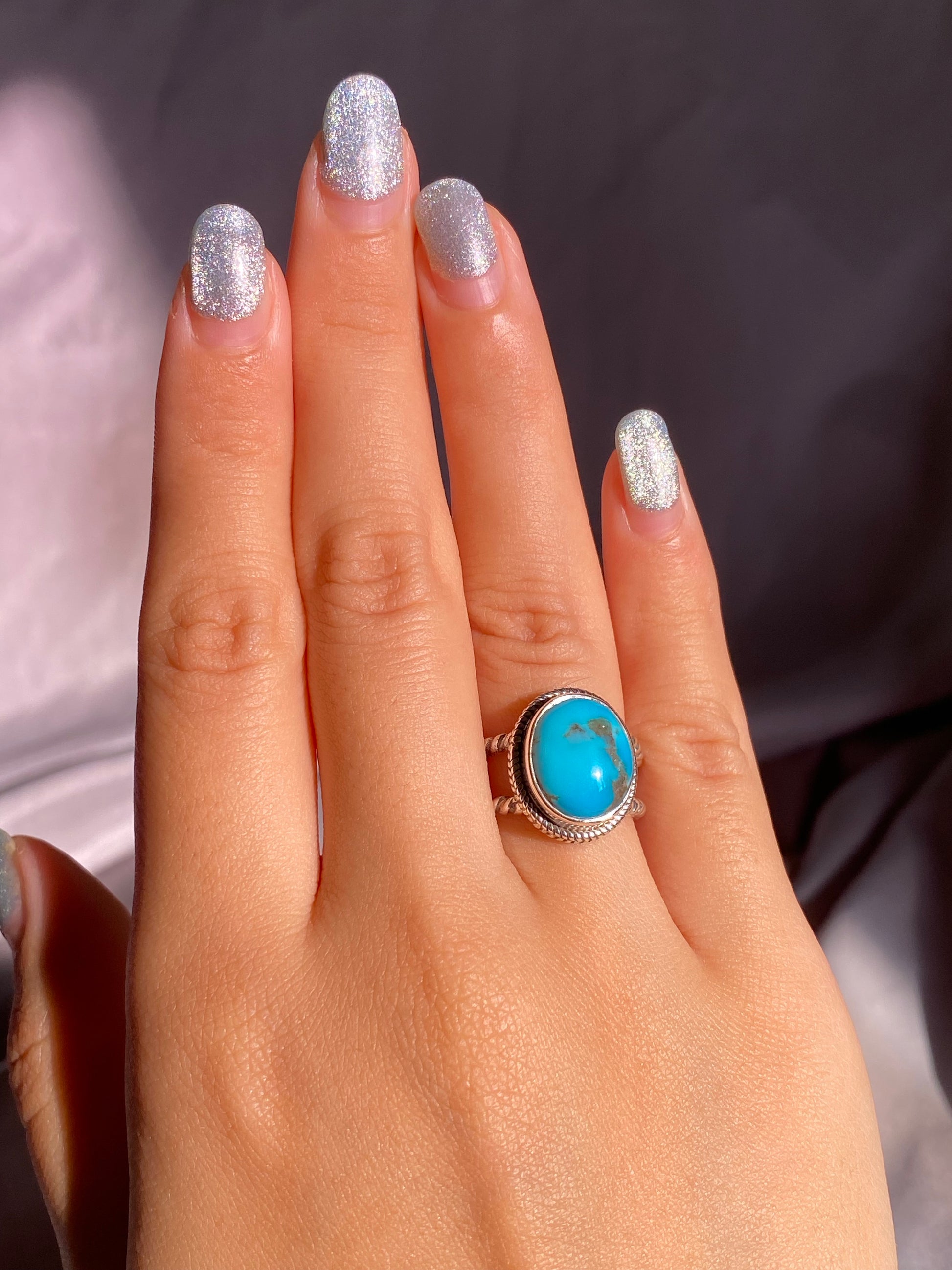 Arizona Turquoise Rope Double Band Ring