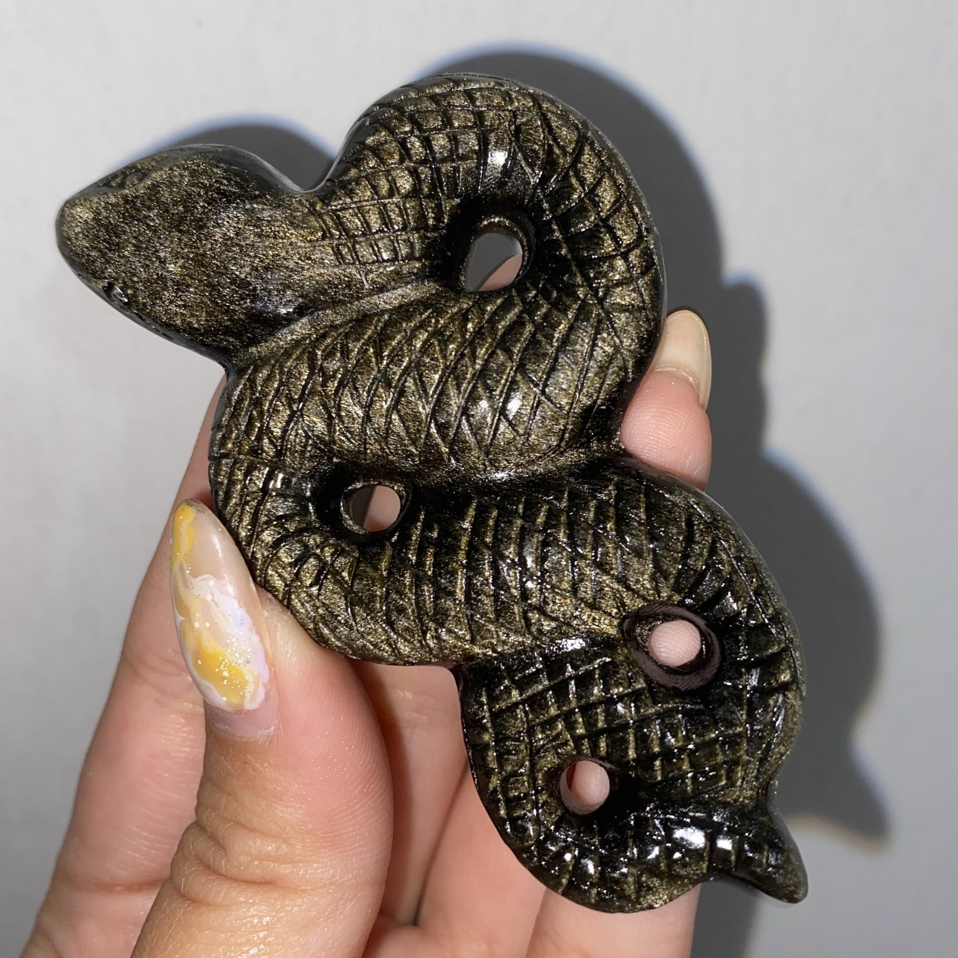 Gold Sheen Obsidian Snake