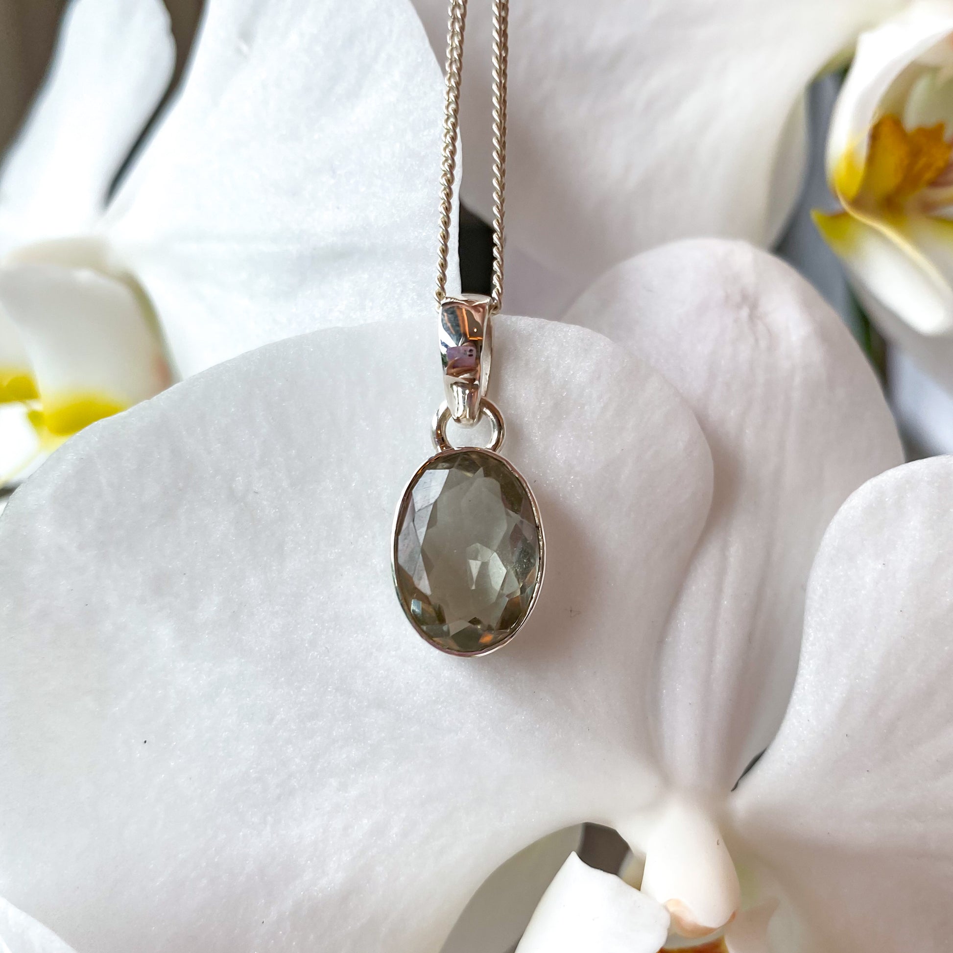 Prasiolite Silver Pendant Green Amethyst