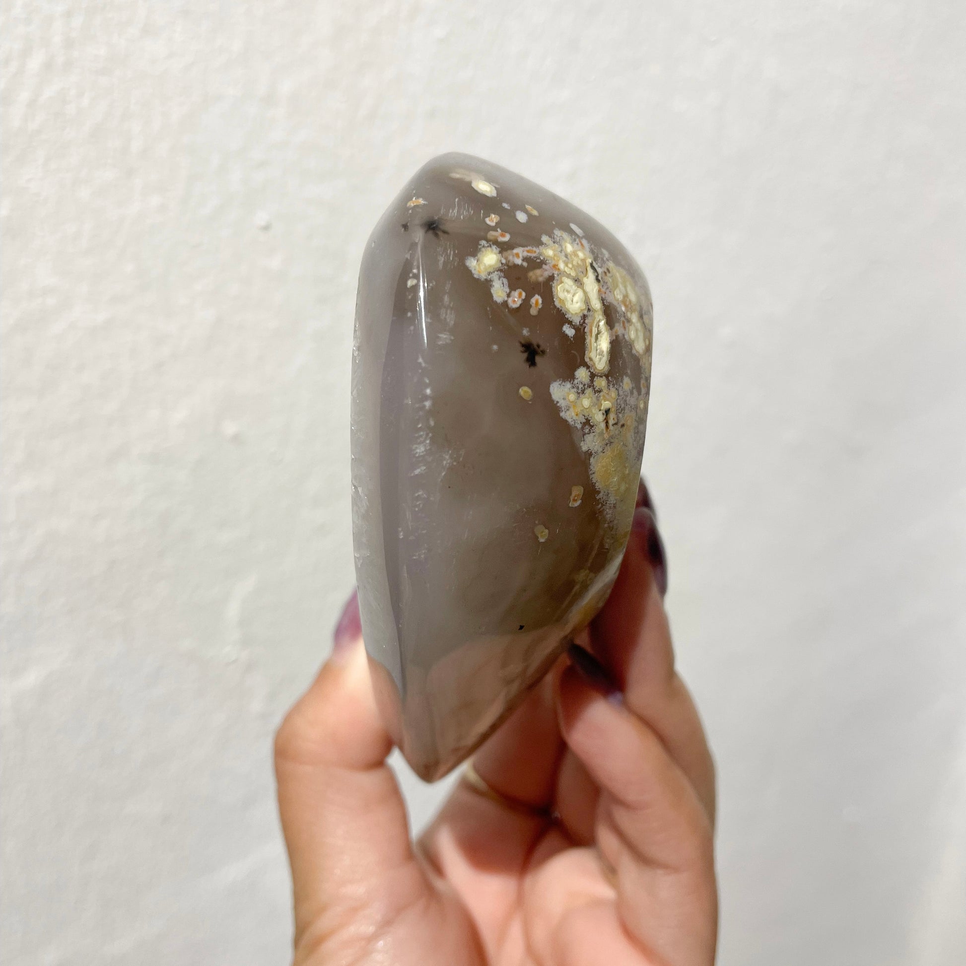 Snow Mountain Druzy Agate Heart