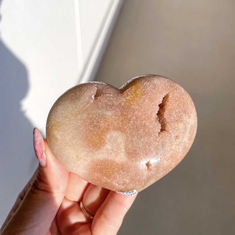 Pink Amethyst Heart 1