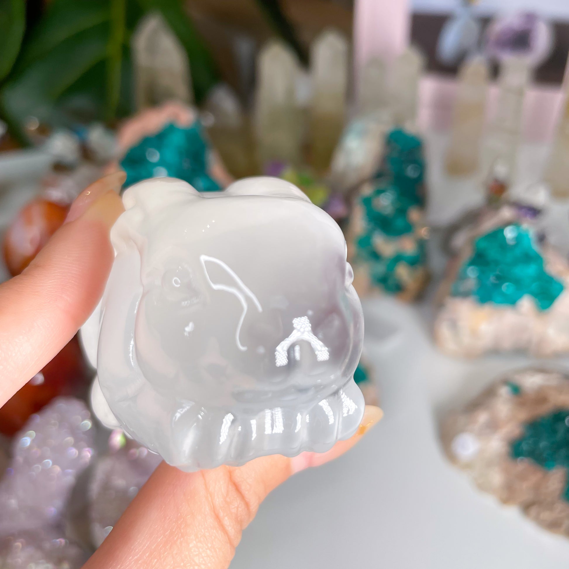 Satin Spar Bunny for Protection and Cleansing (Preorder)