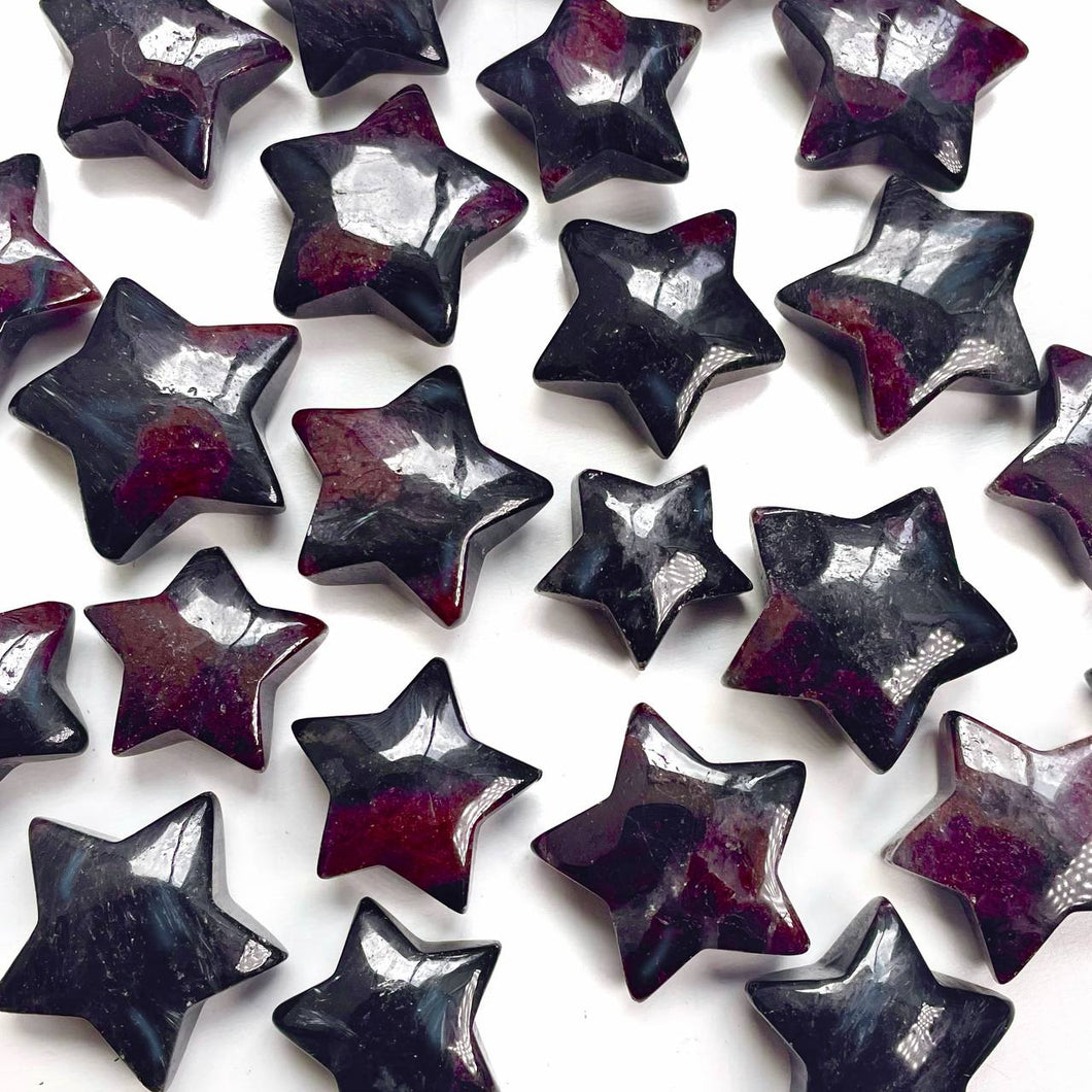 Mini Stars of Garnet and Arfvedonite