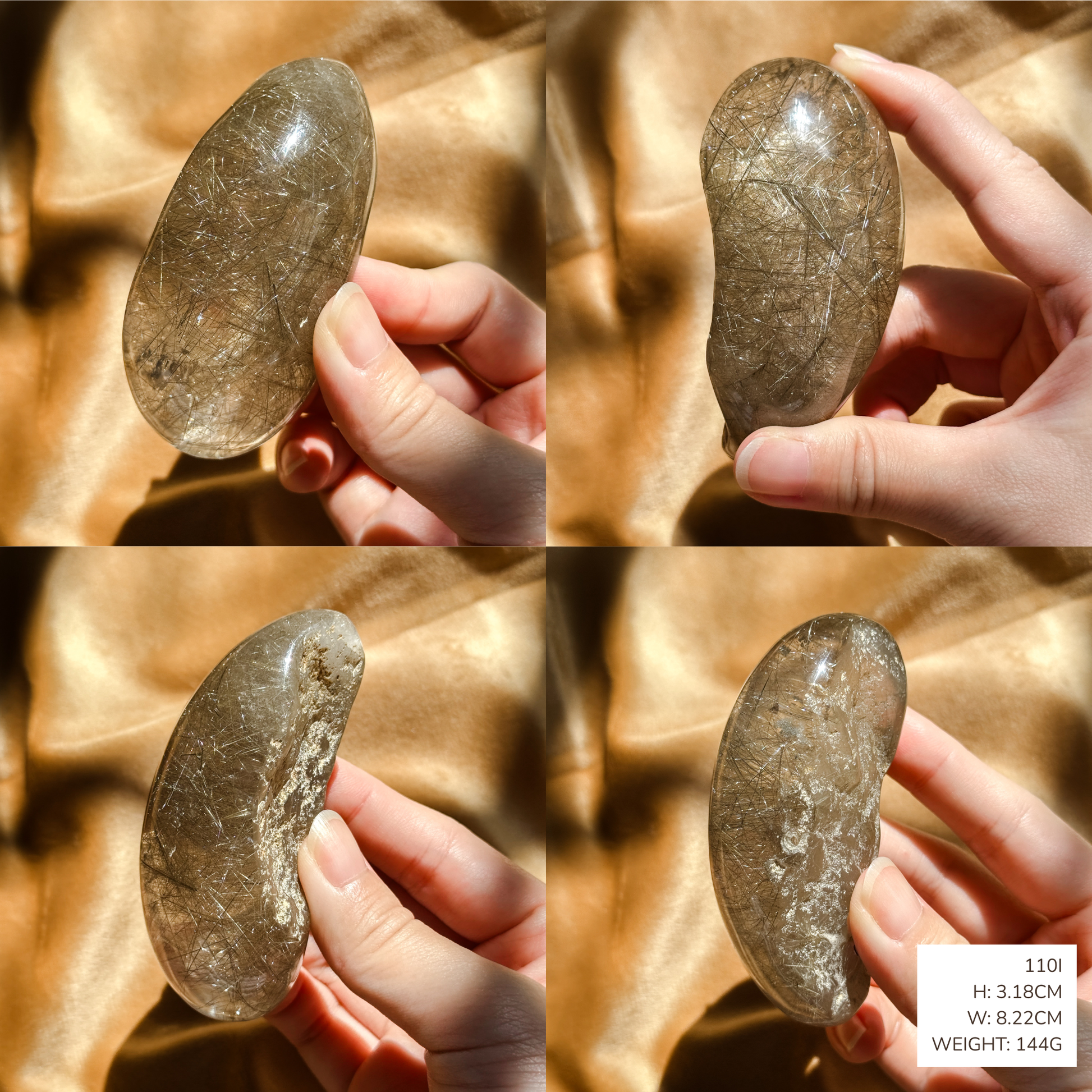 Rutilated Garden Quartz Lenses