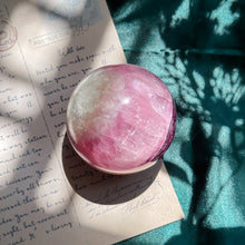 Load image into Gallery viewer, Pink Fluorite with Mica sphere
