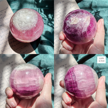 Load image into Gallery viewer, Pink Fluorite with Mica sphere
