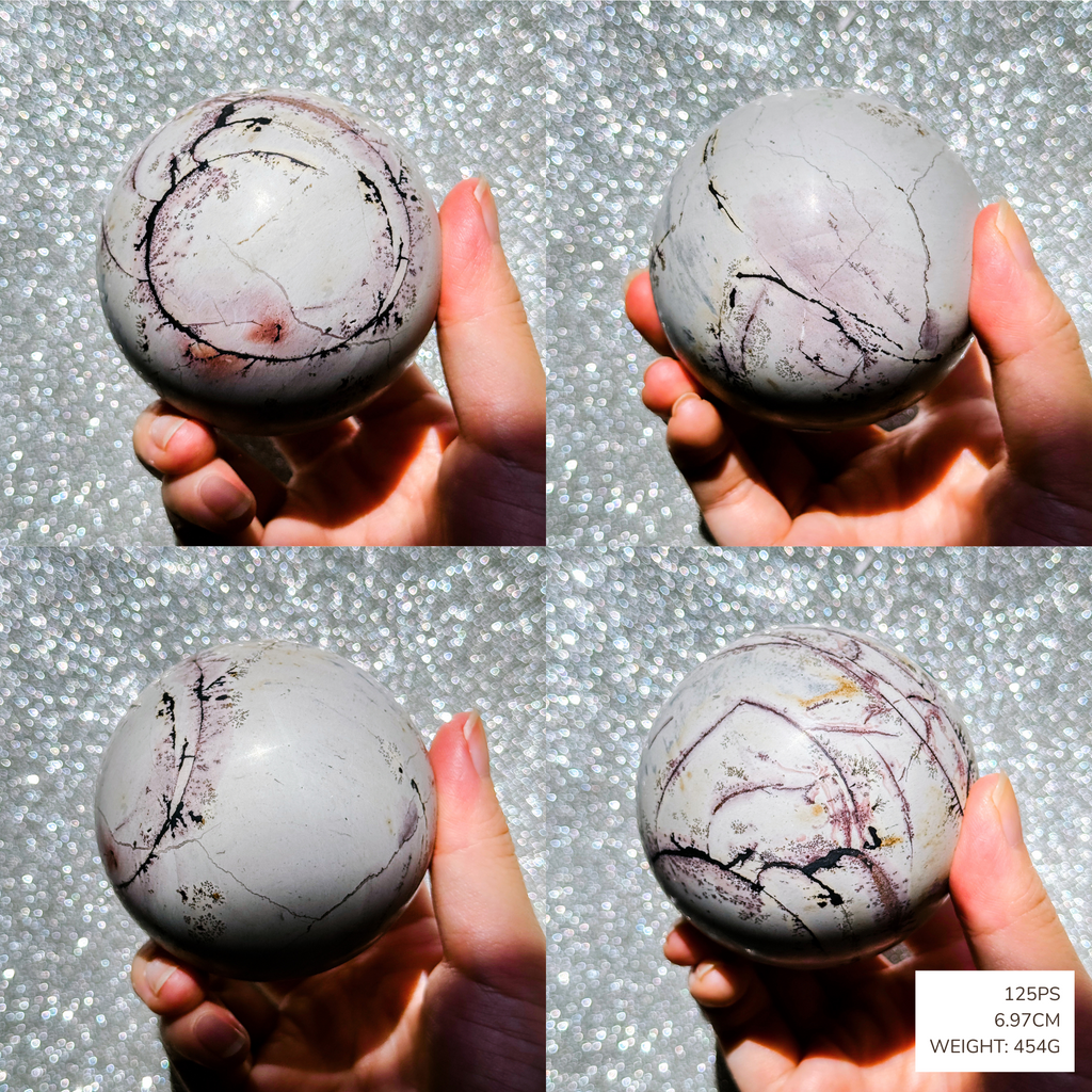Natural Chinese Painting Stone Spheres