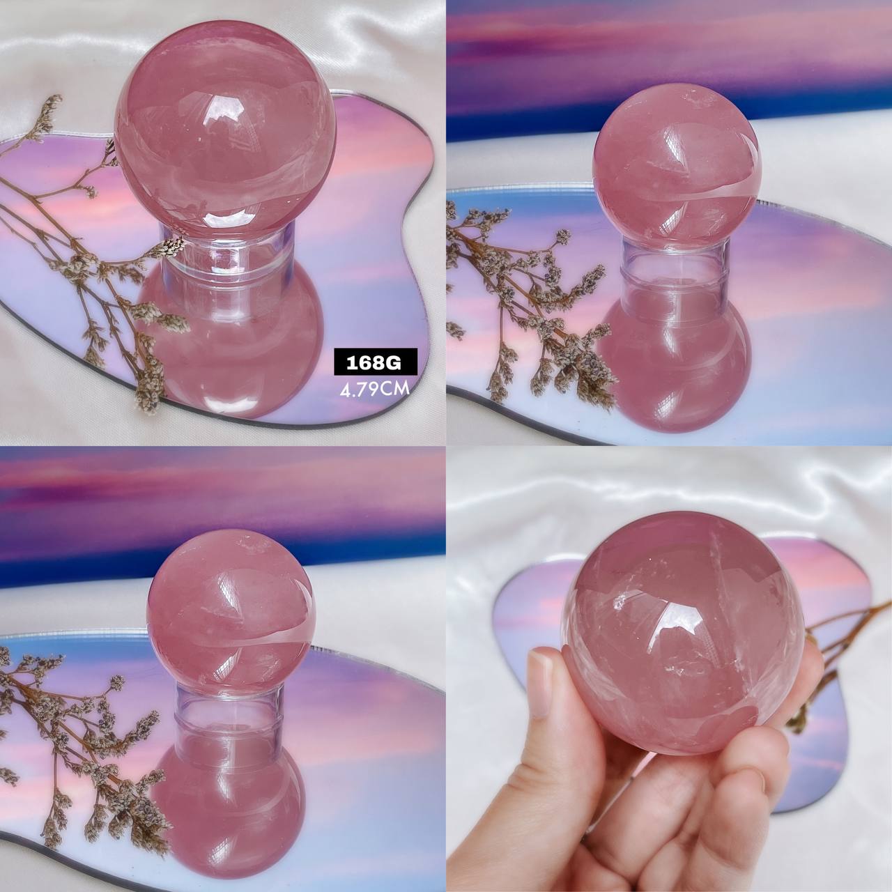 Madagascan Star Rose Quartz Spheres