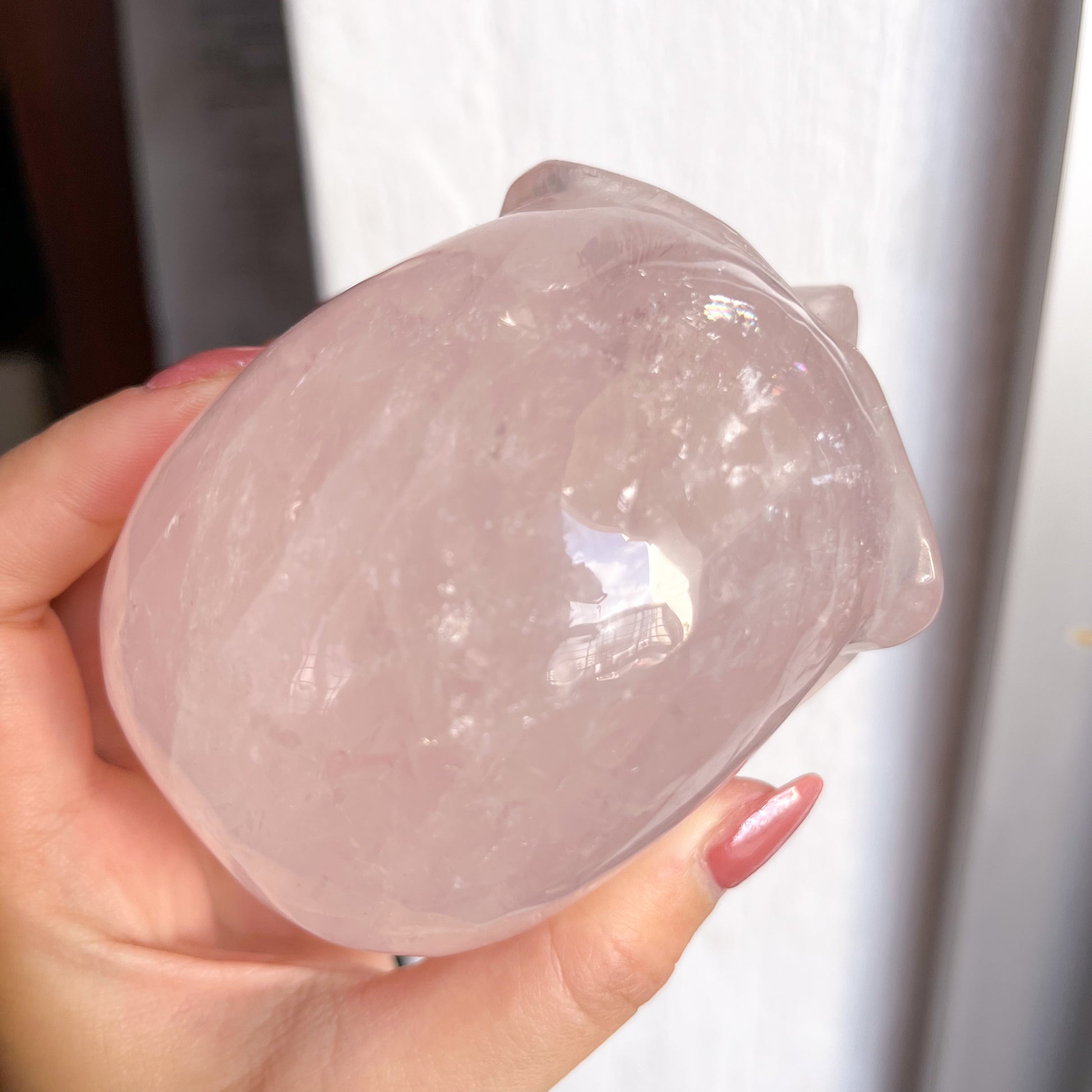 Rose Quartz Skull