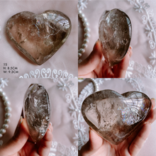 Load image into Gallery viewer, Smoky Citrine Puffy Hearts
