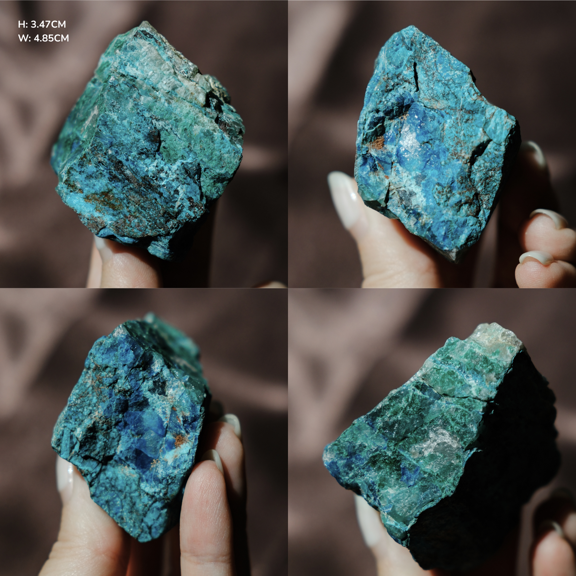 Chrysocolla Azurite on matrix