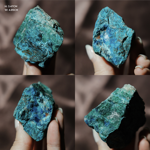 Chrysocolla Azurite on matrix