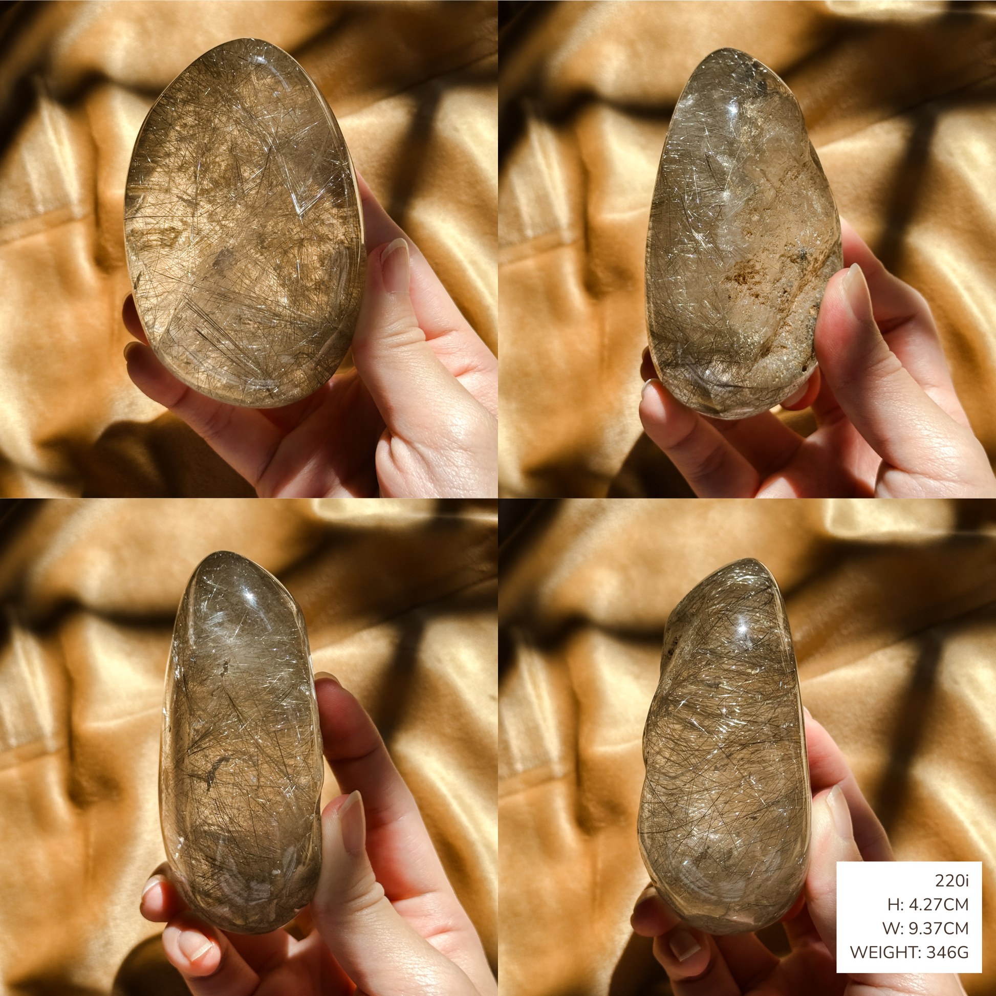 Rutilated Garden Quartz Lenses