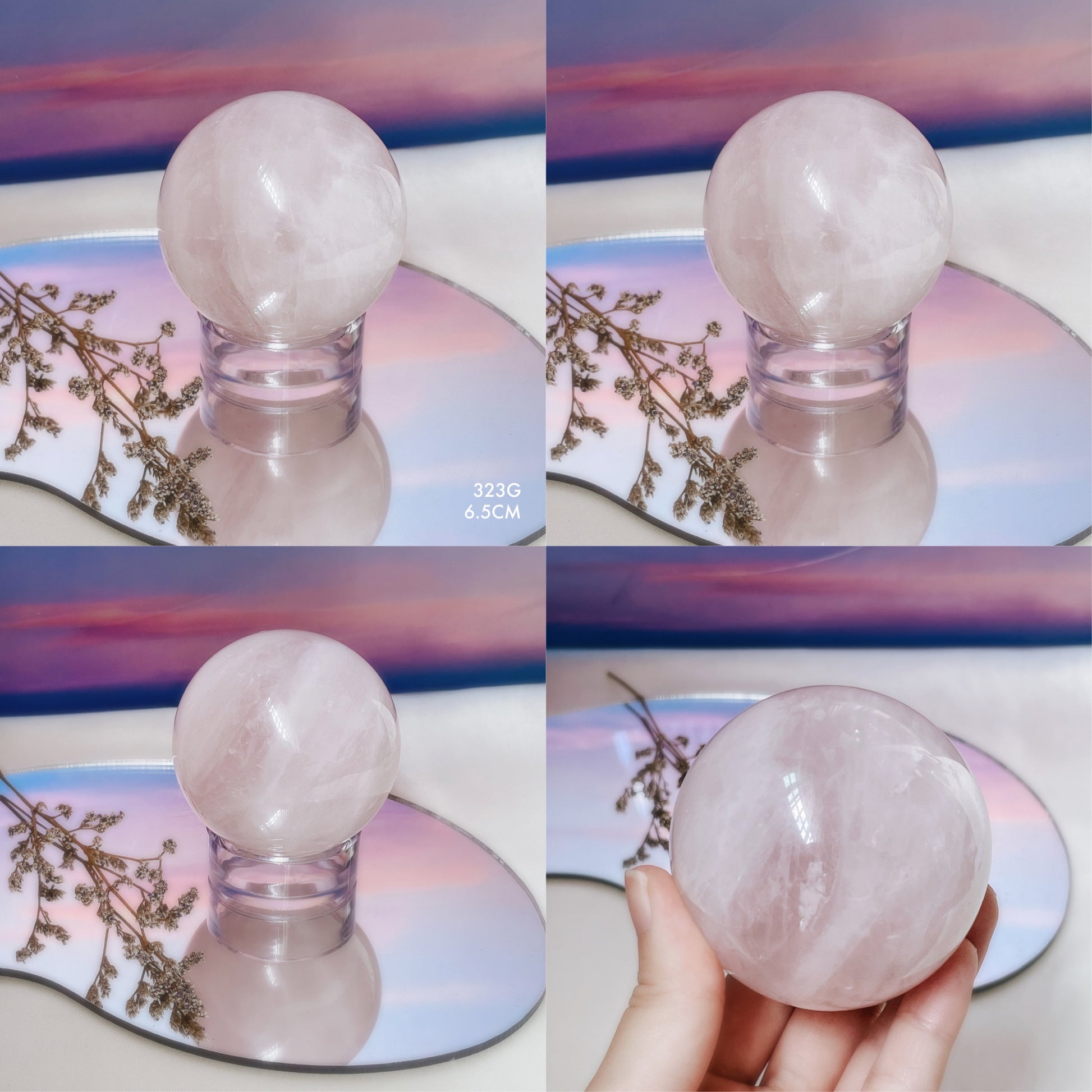 Madagascan Star Rose Quartz Spheres