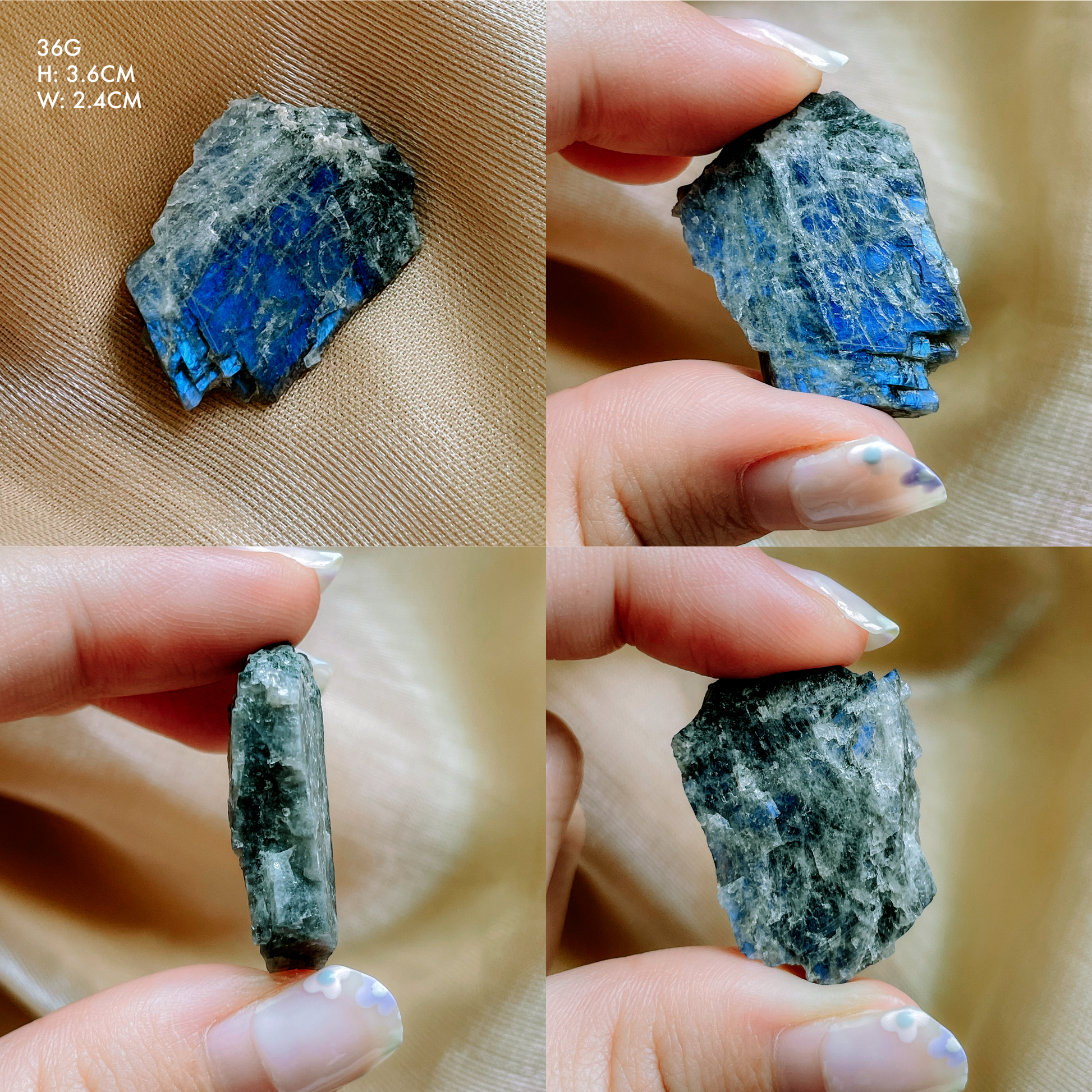 Raw Flashy Spectrolite from Finland