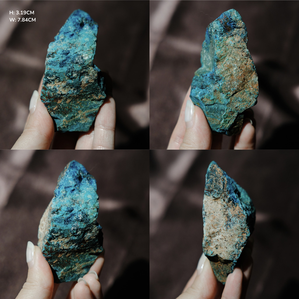 Chrysocolla Azurite on matrix