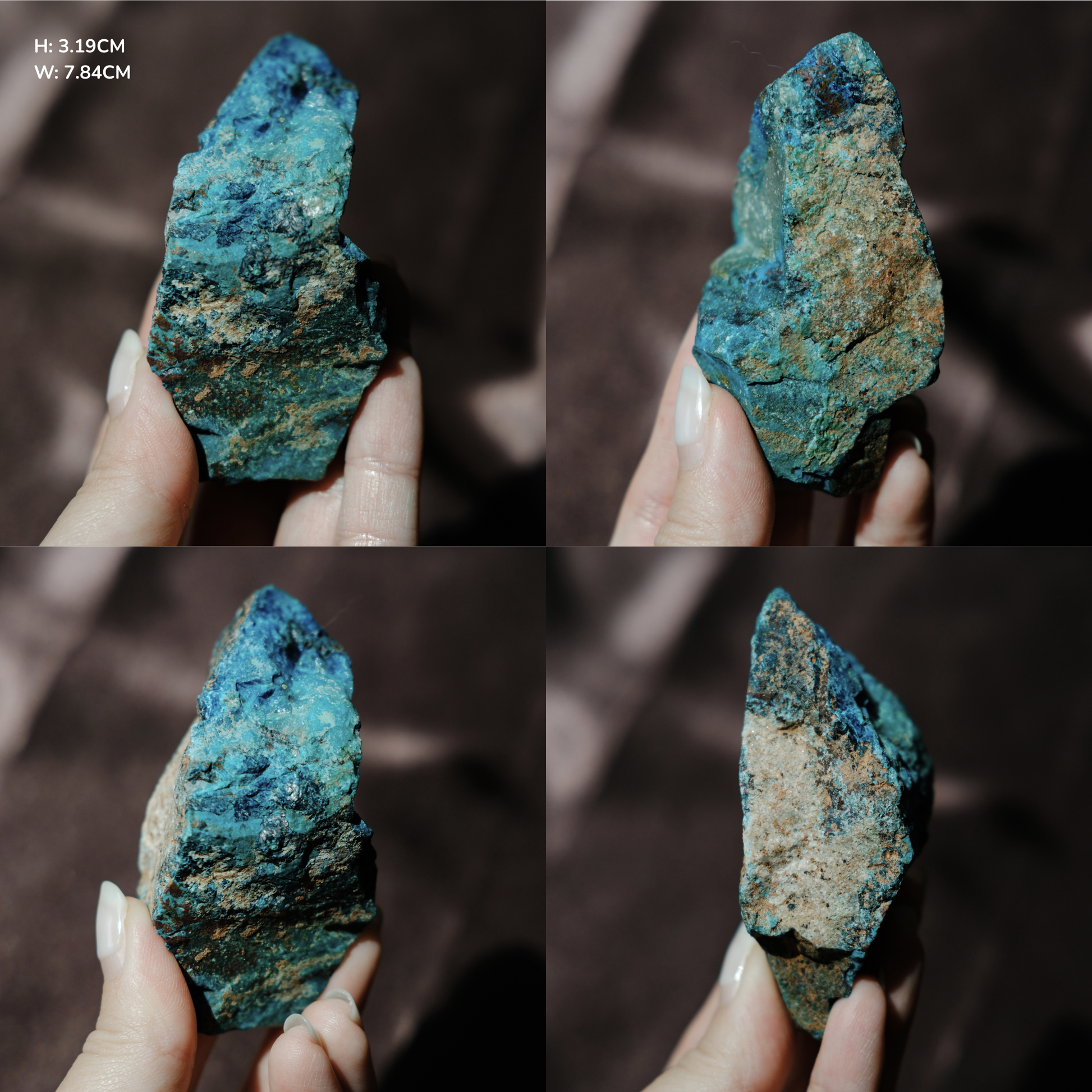 Chrysocolla Azurite on matrix