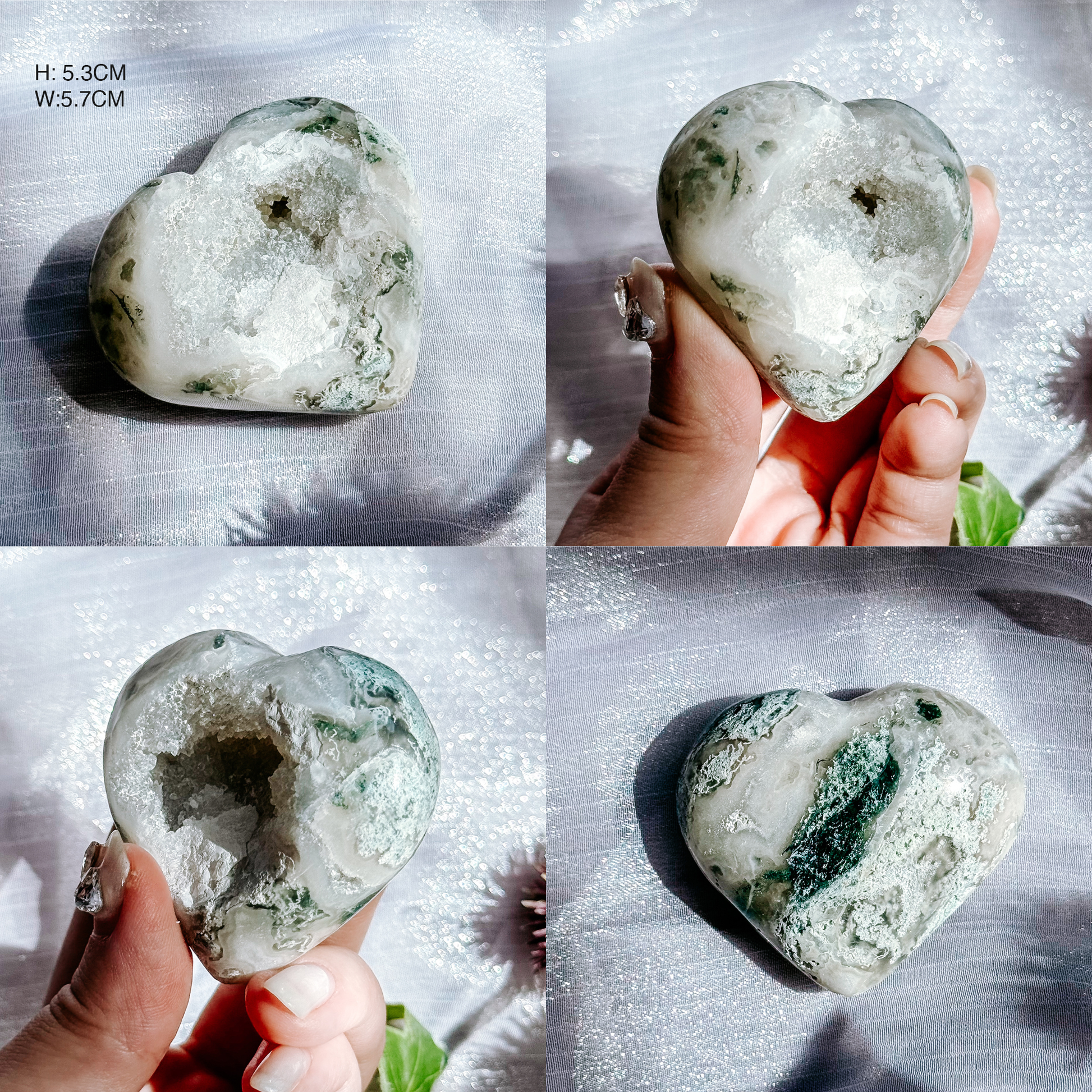 Druzy Agate Hearts