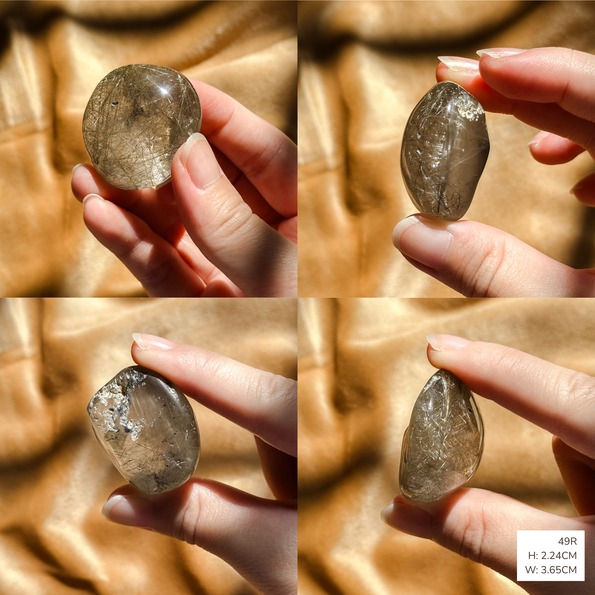 Rutilated Garden Quartz Lenses