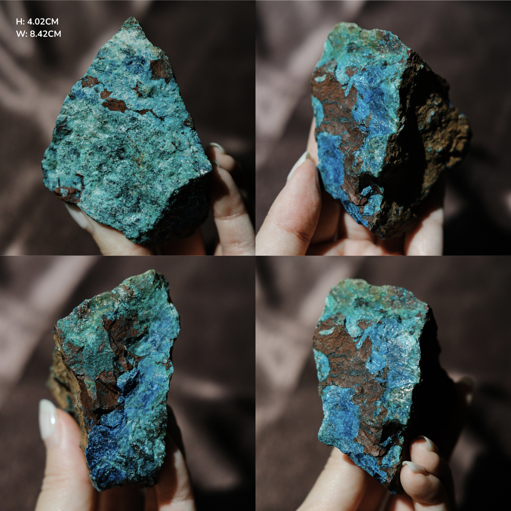 Chrysocolla Azurite on matrix