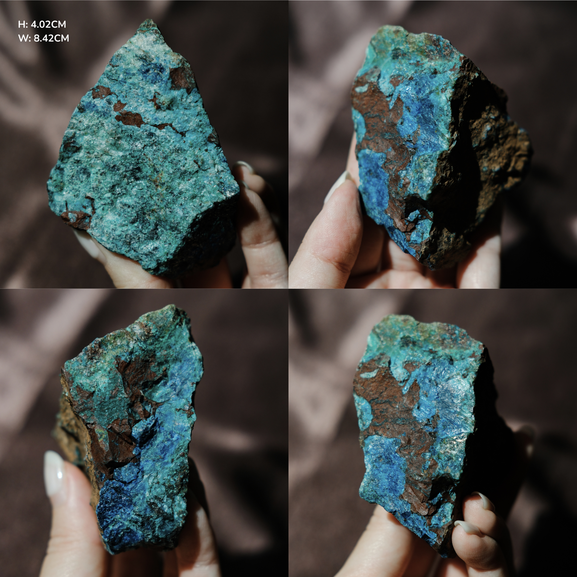 Chrysocolla Azurite on matrix