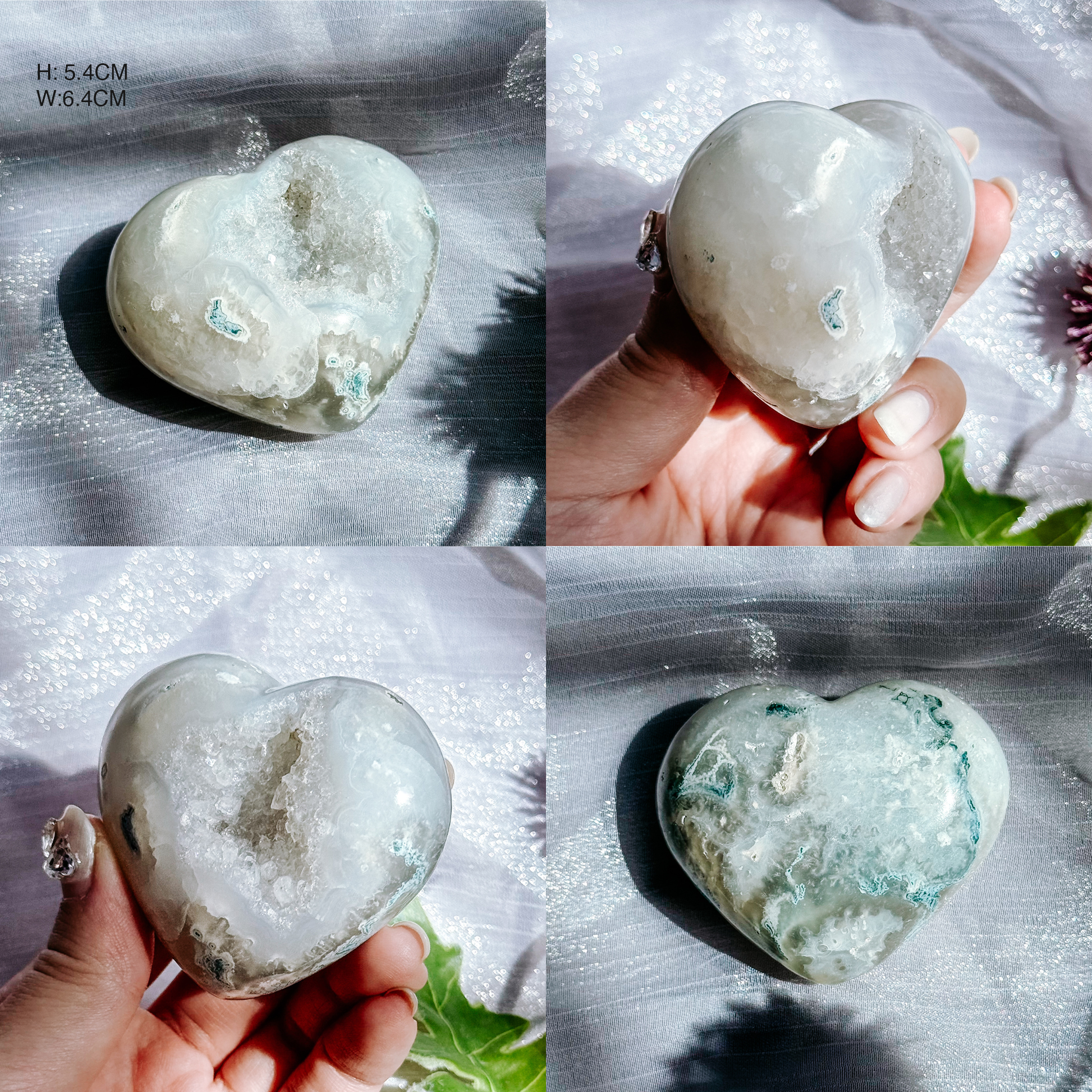 Druzy Agate Hearts