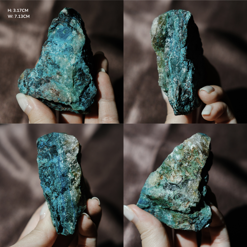 Chrysocolla Azurite on matrix