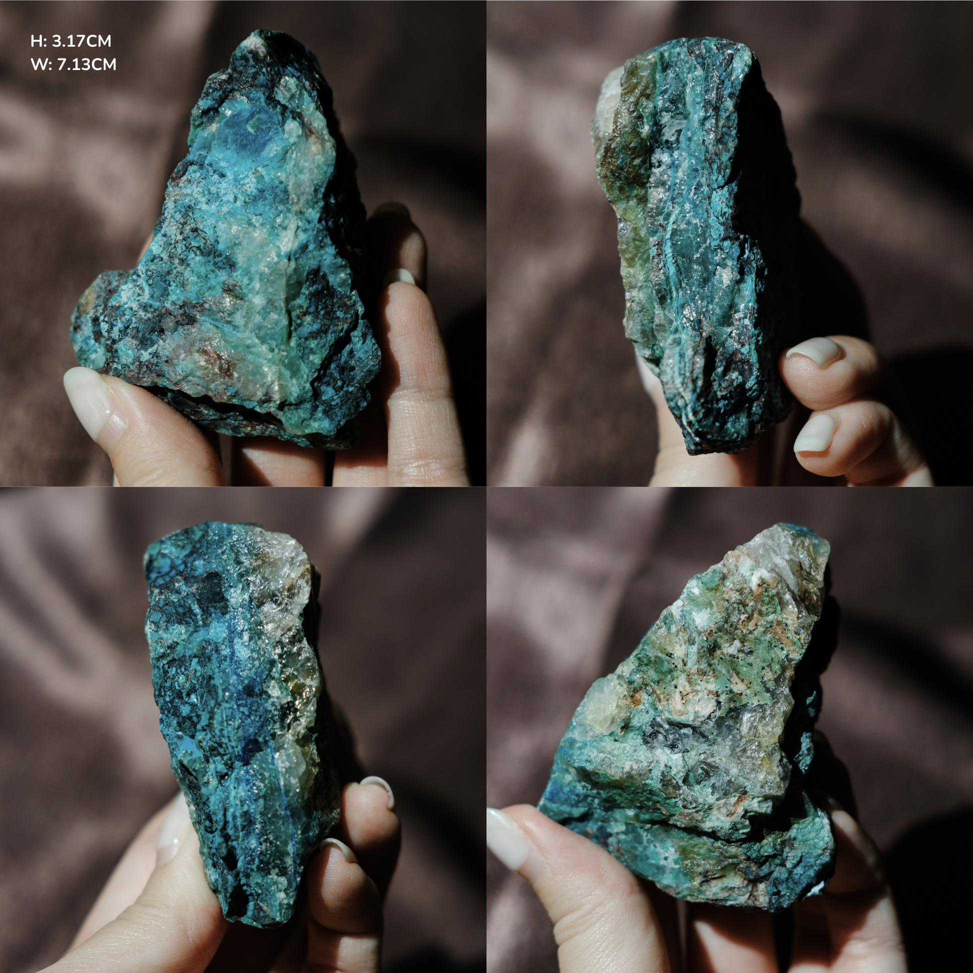 Chrysocolla Azurite on matrix
