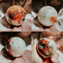 Load image into Gallery viewer, Carnelian with Druzy Sphere
