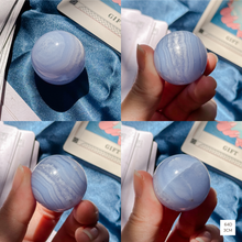 Load image into Gallery viewer, Blue Lace Agate Spheres
