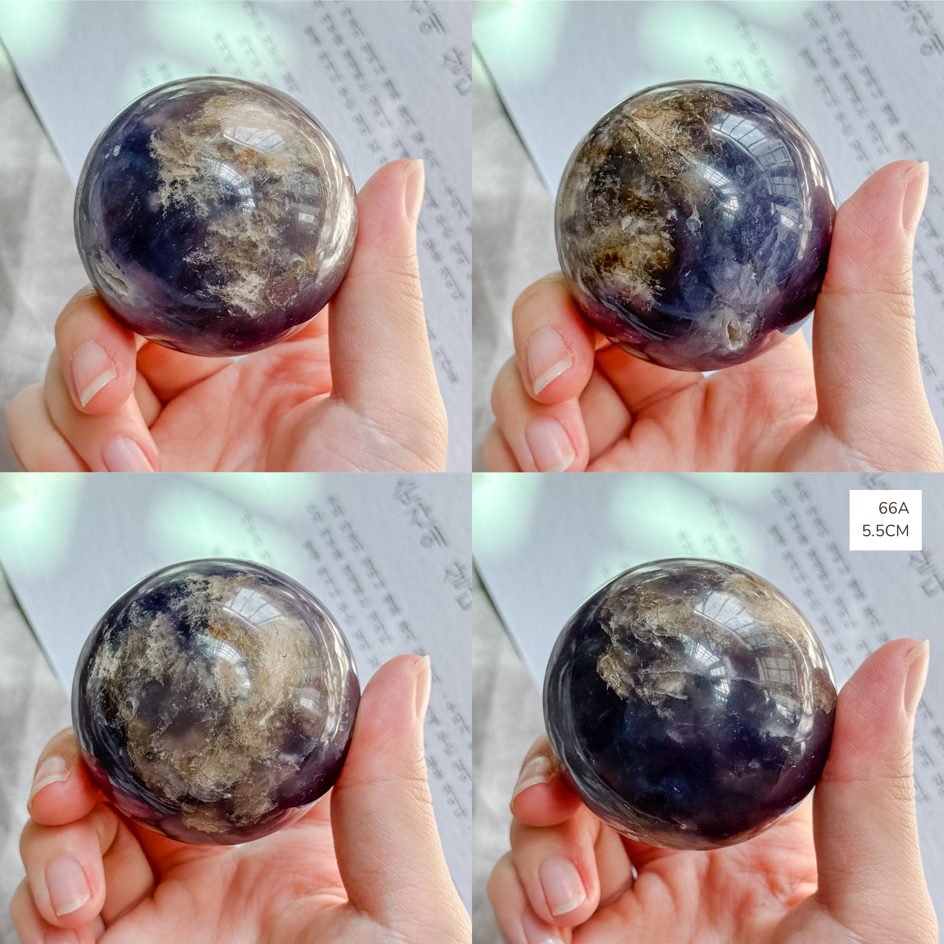 Violet Chalcedony Spheres