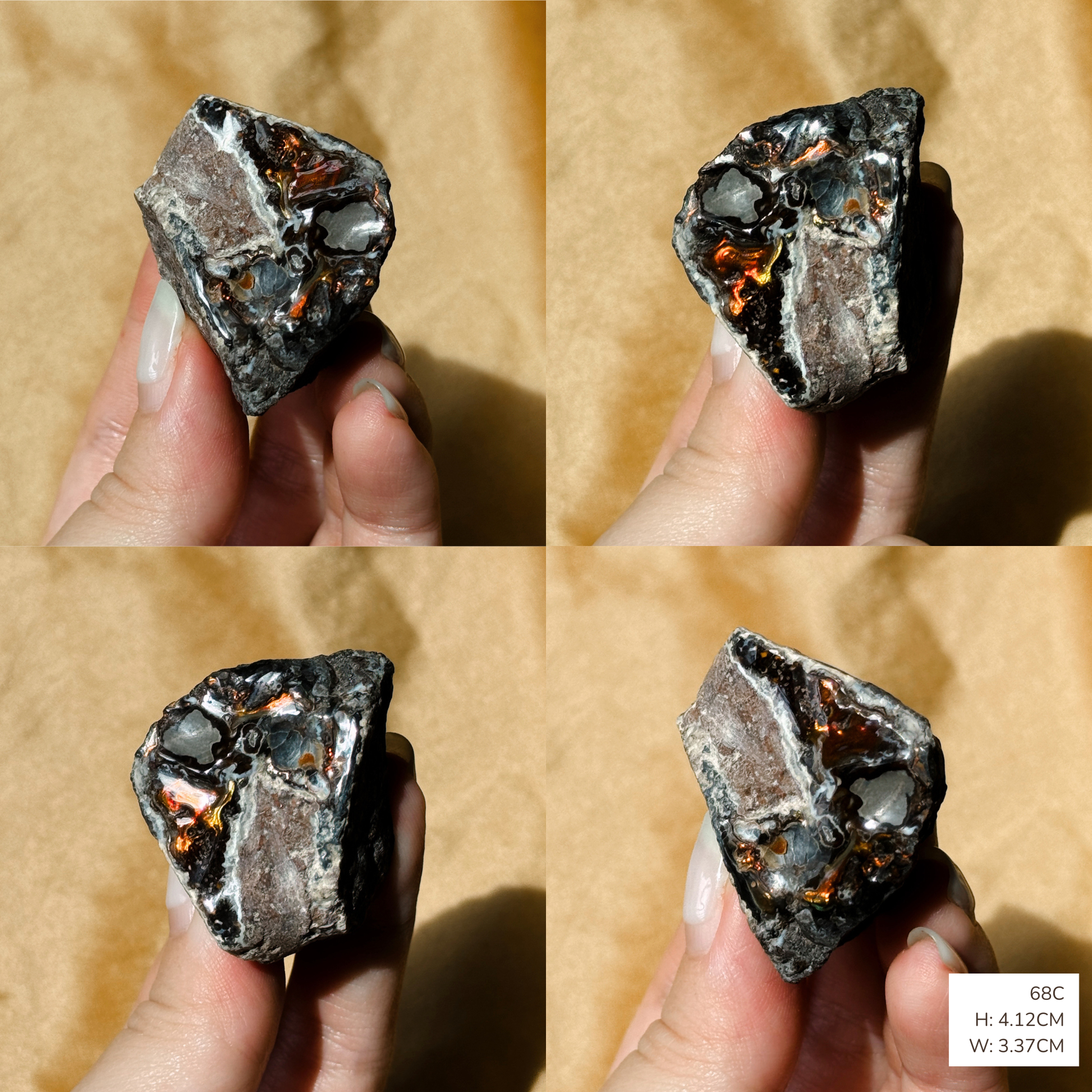 Fire Opal on matrix