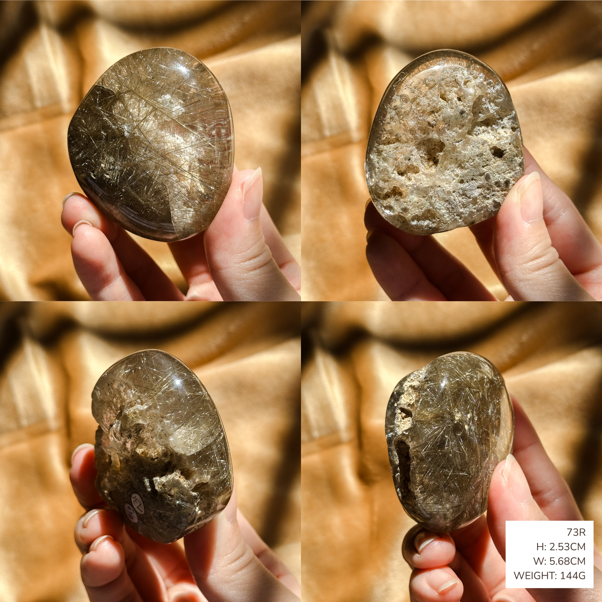 Rutilated Garden Quartz Lenses