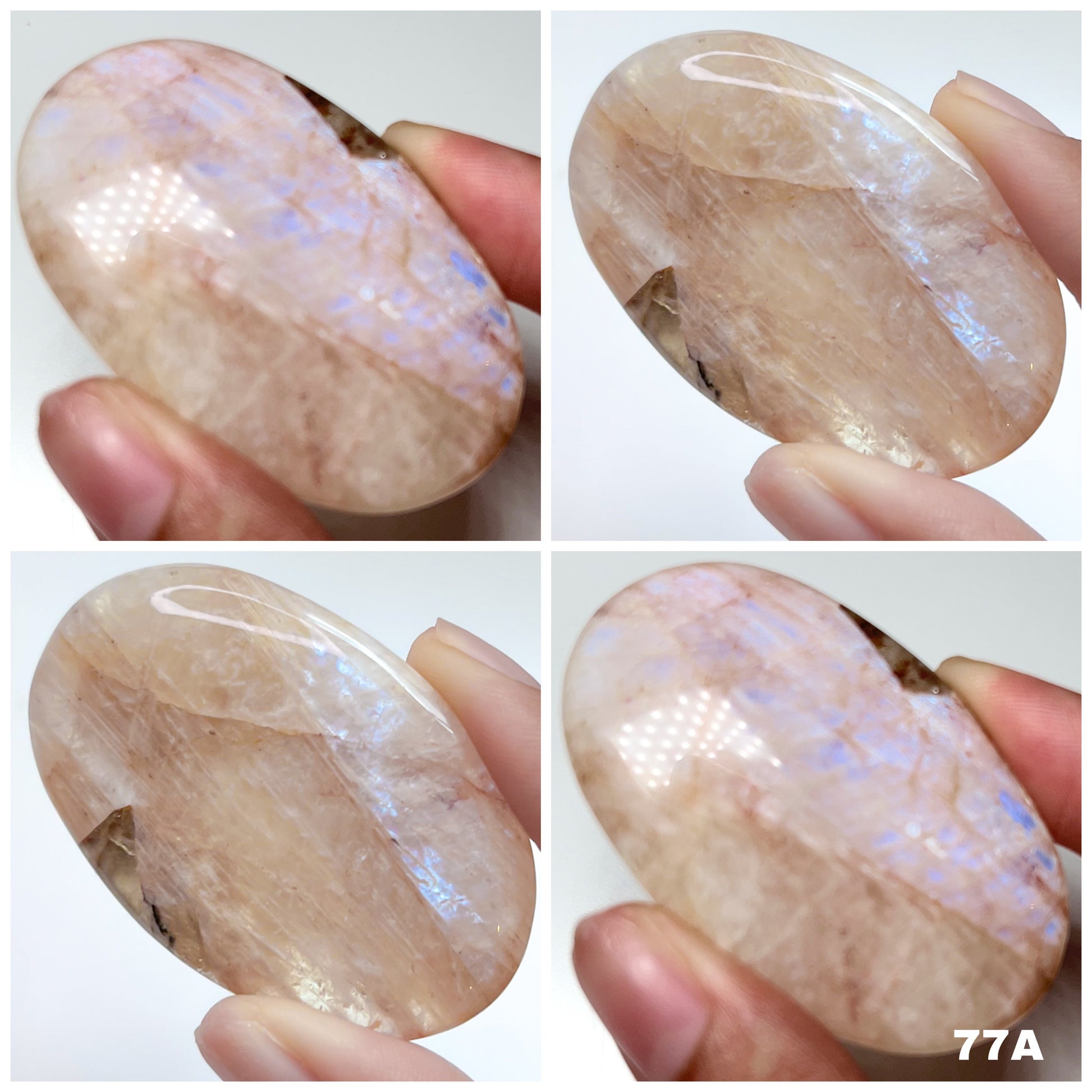 Flashy Belomorite Moonstone Palm Stone
