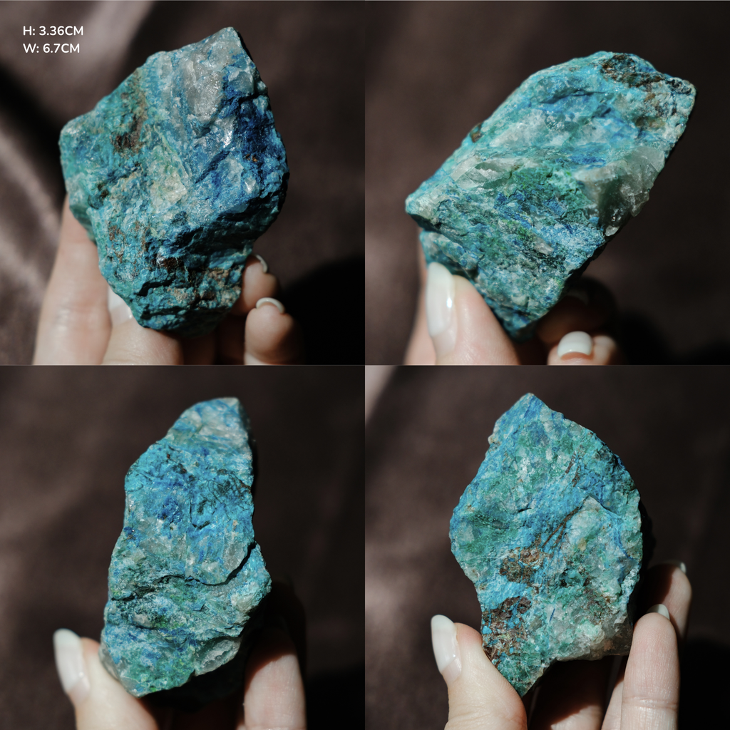 Chrysocolla Azurite on matrix