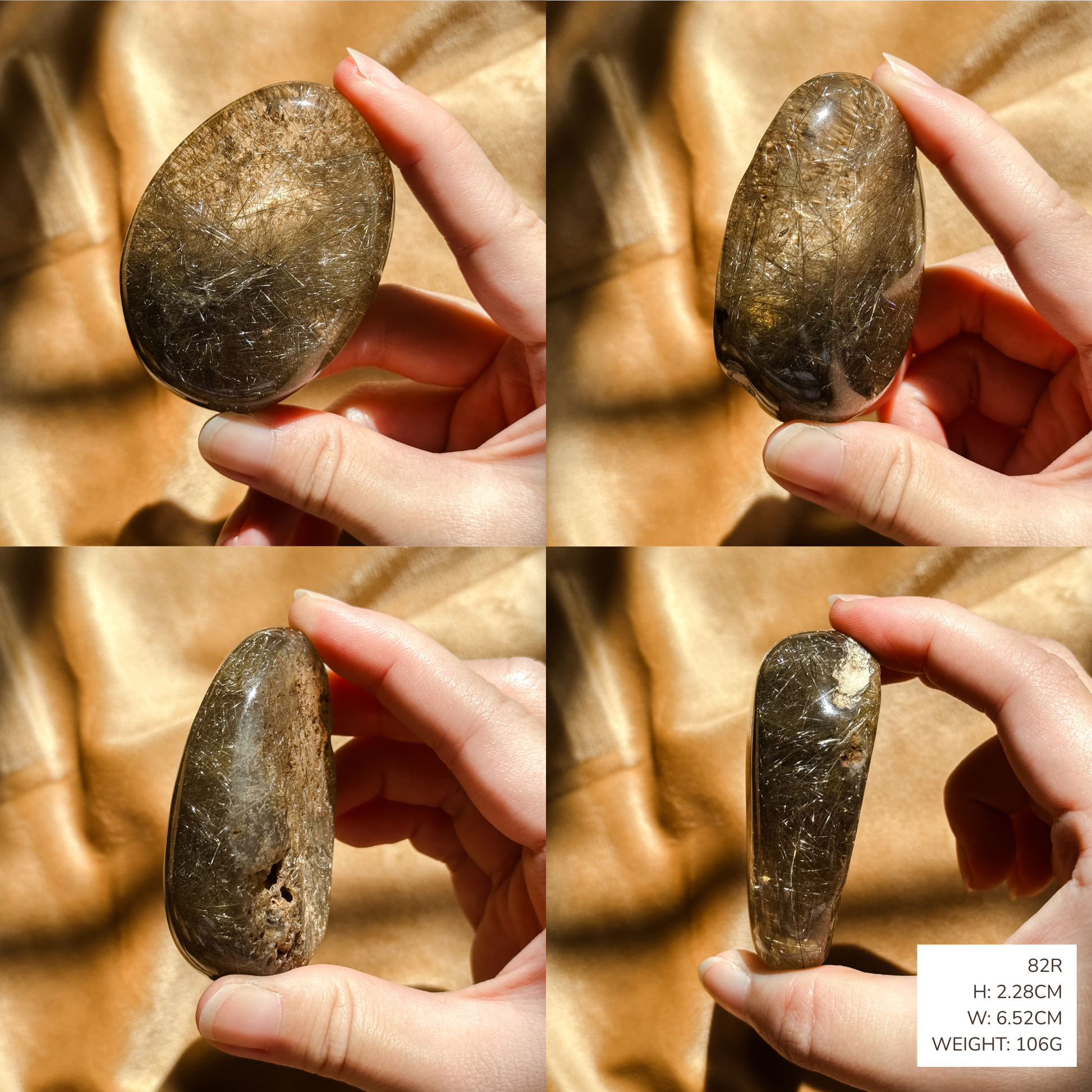 Rutilated Garden Quartz Lenses