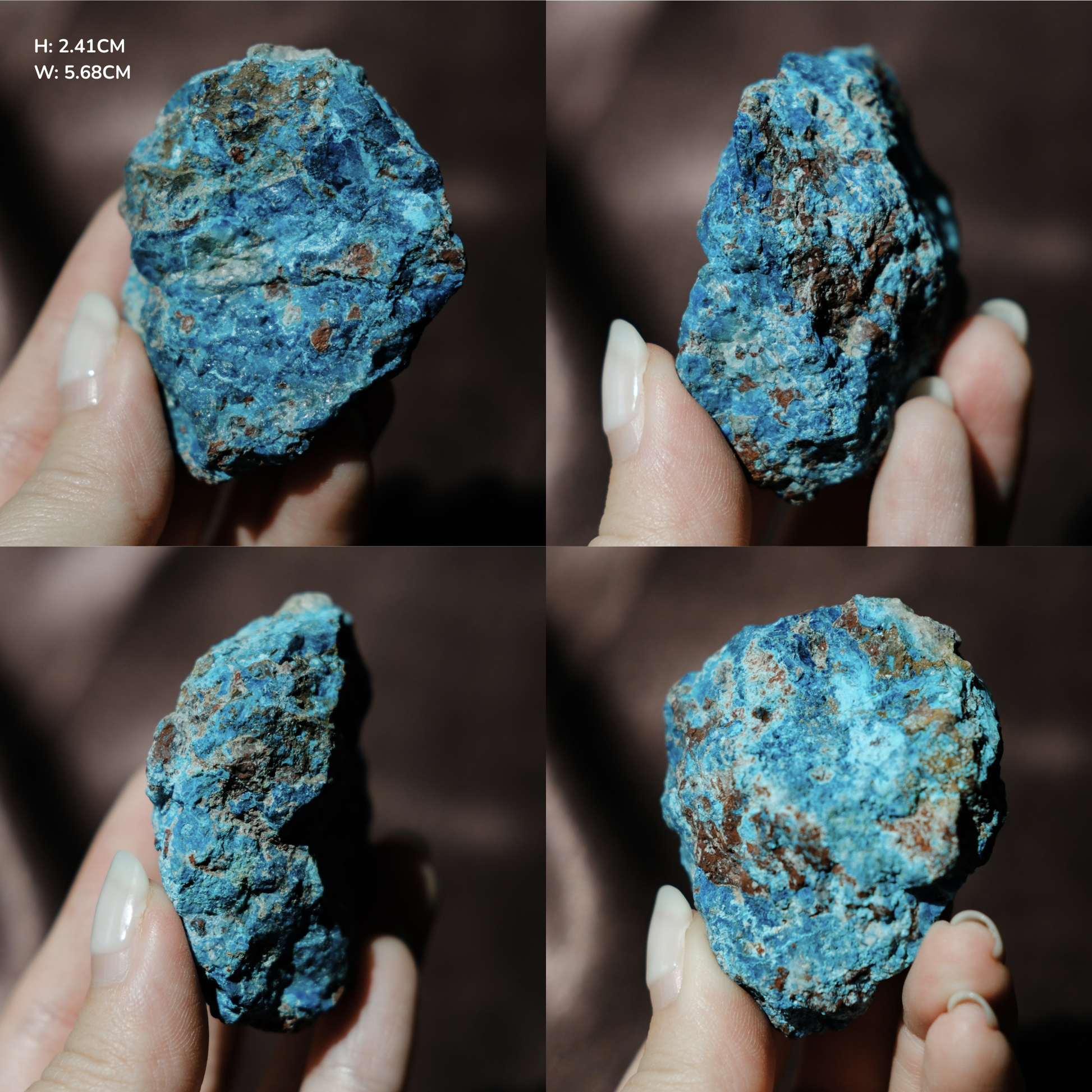 Chrysocolla Azurite on matrix