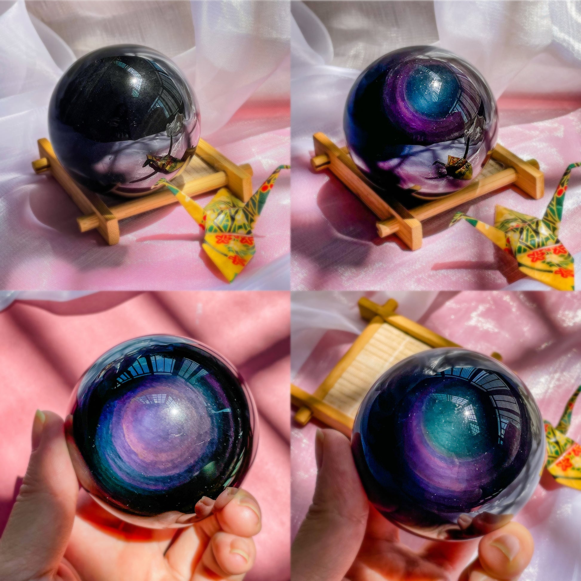 Rainbow Obsidian Sphere
