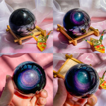 Load image into Gallery viewer, Rainbow Obsidian Sphere
