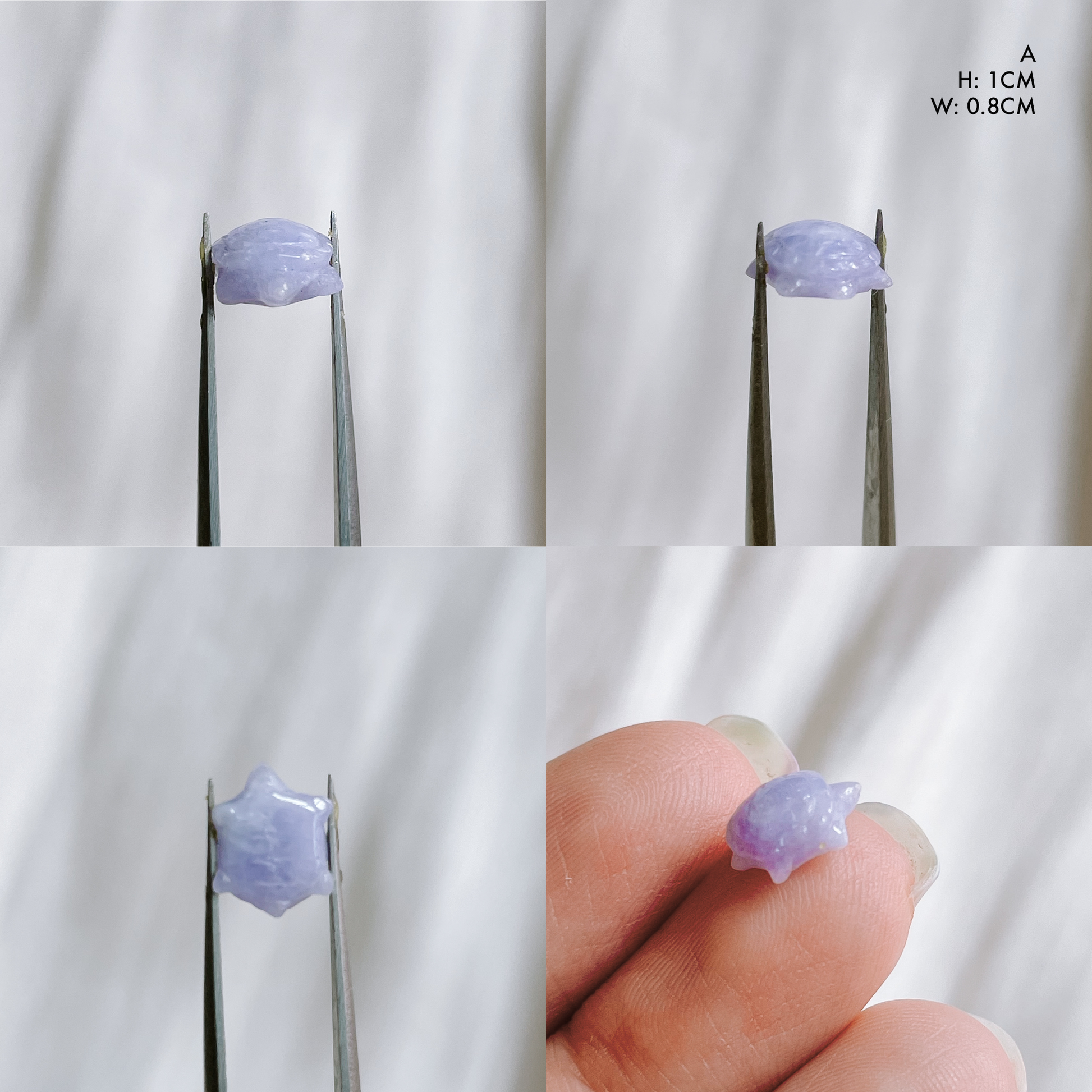 Purple Jade Mini Tortoise and Cabochon